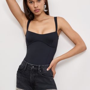 SWEETHEART SCULPTING TANK BODYSUIT | BLACK001
