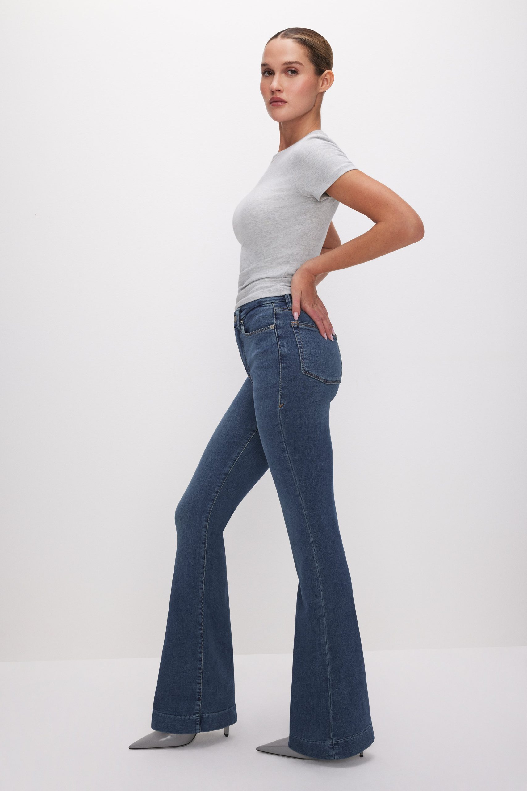 GOOD LEGS FLARE JEANS | BLUE004 - Image 2
