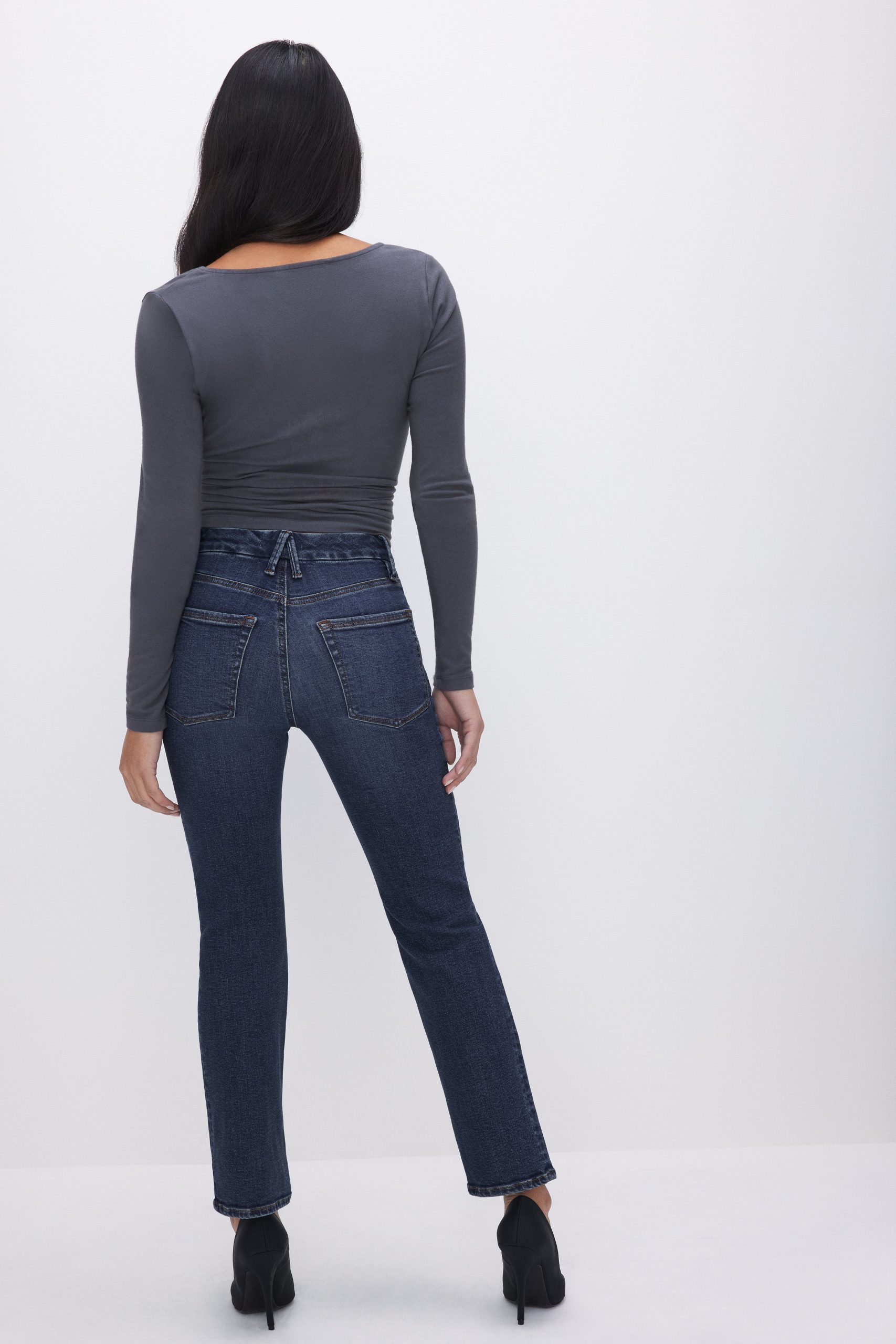 GOOD PETITE STRAIGHT JEANS | BLUE004 - Image 4