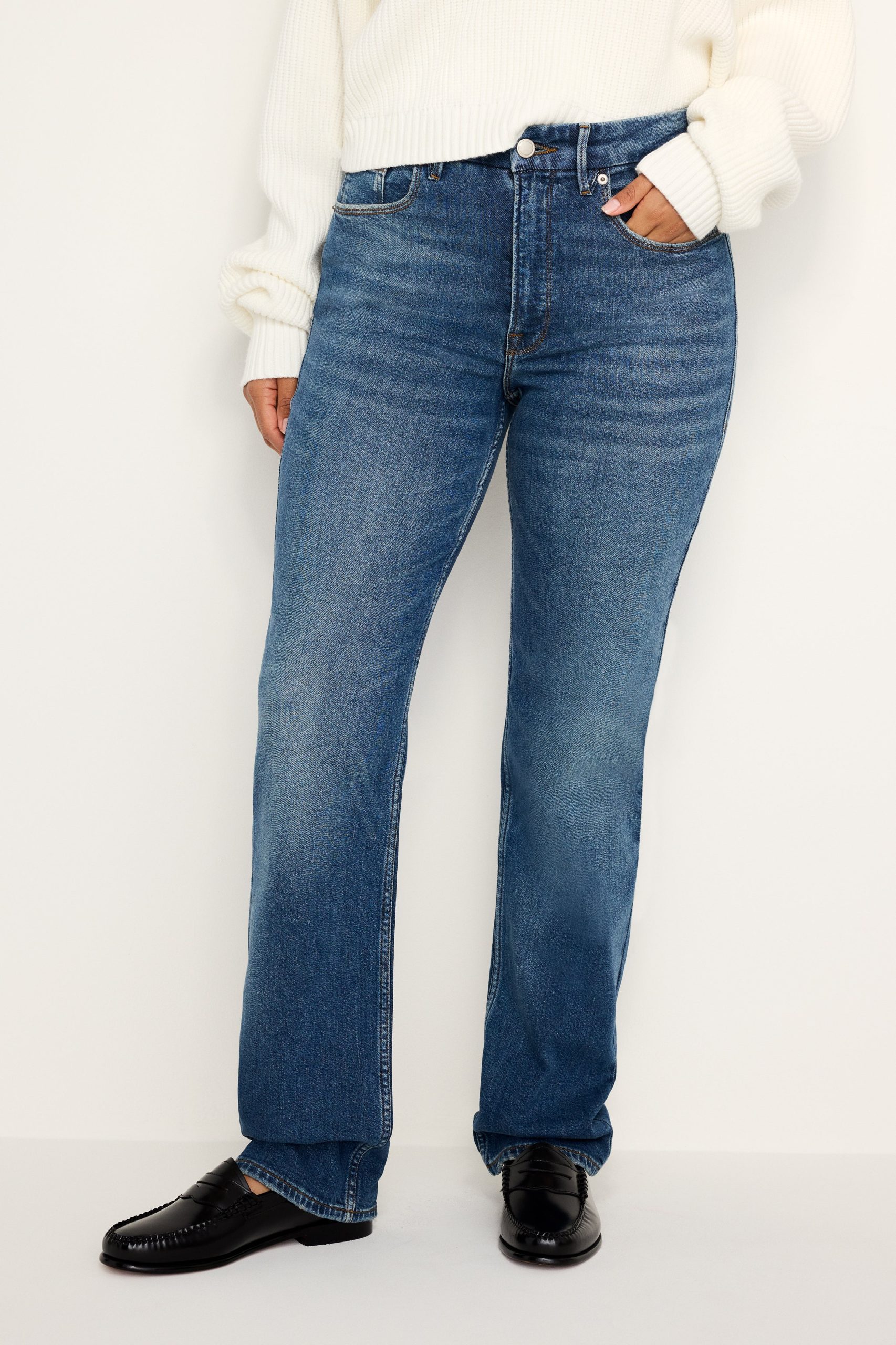 GOOD ICON STRAIGHT JEANS | INDIGO605 - Image 9
