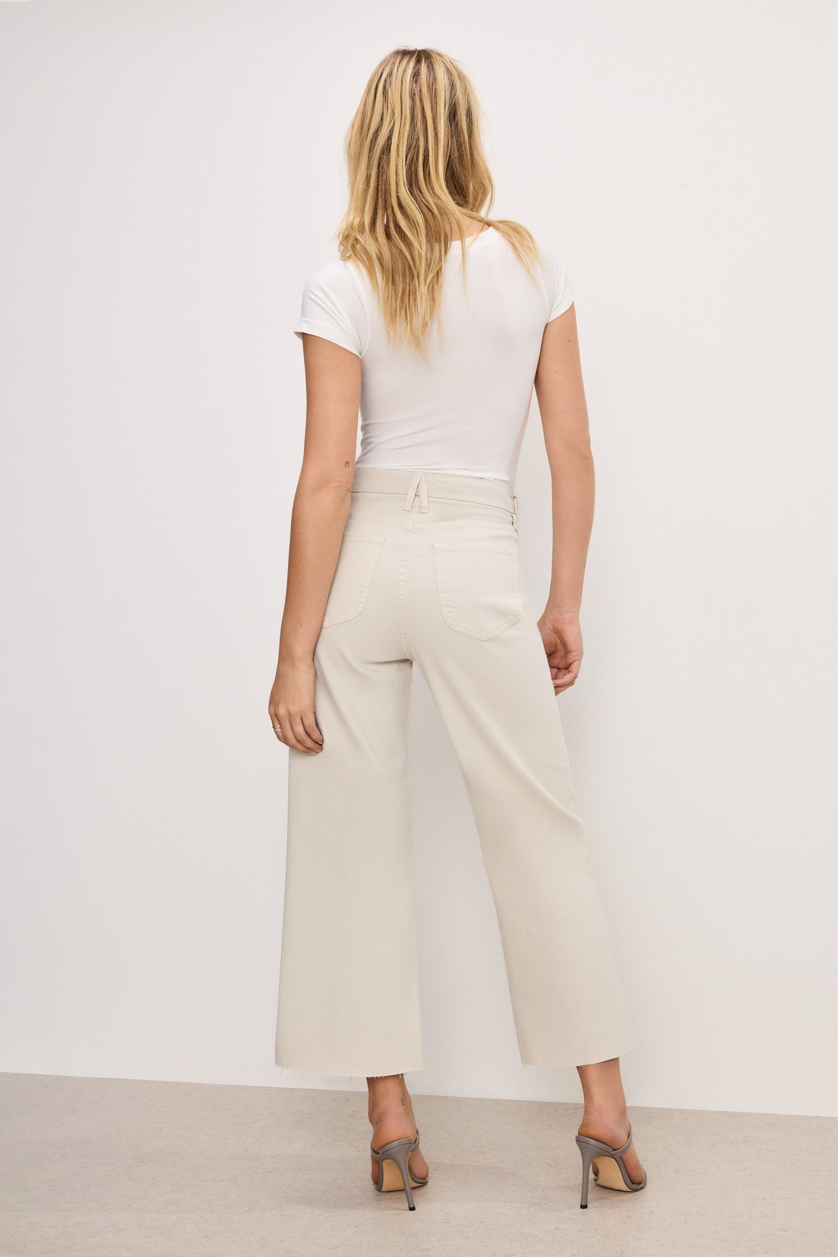 GOOD WAIST PALAZZO CROPPED JEANS | BONE001 - Image 5