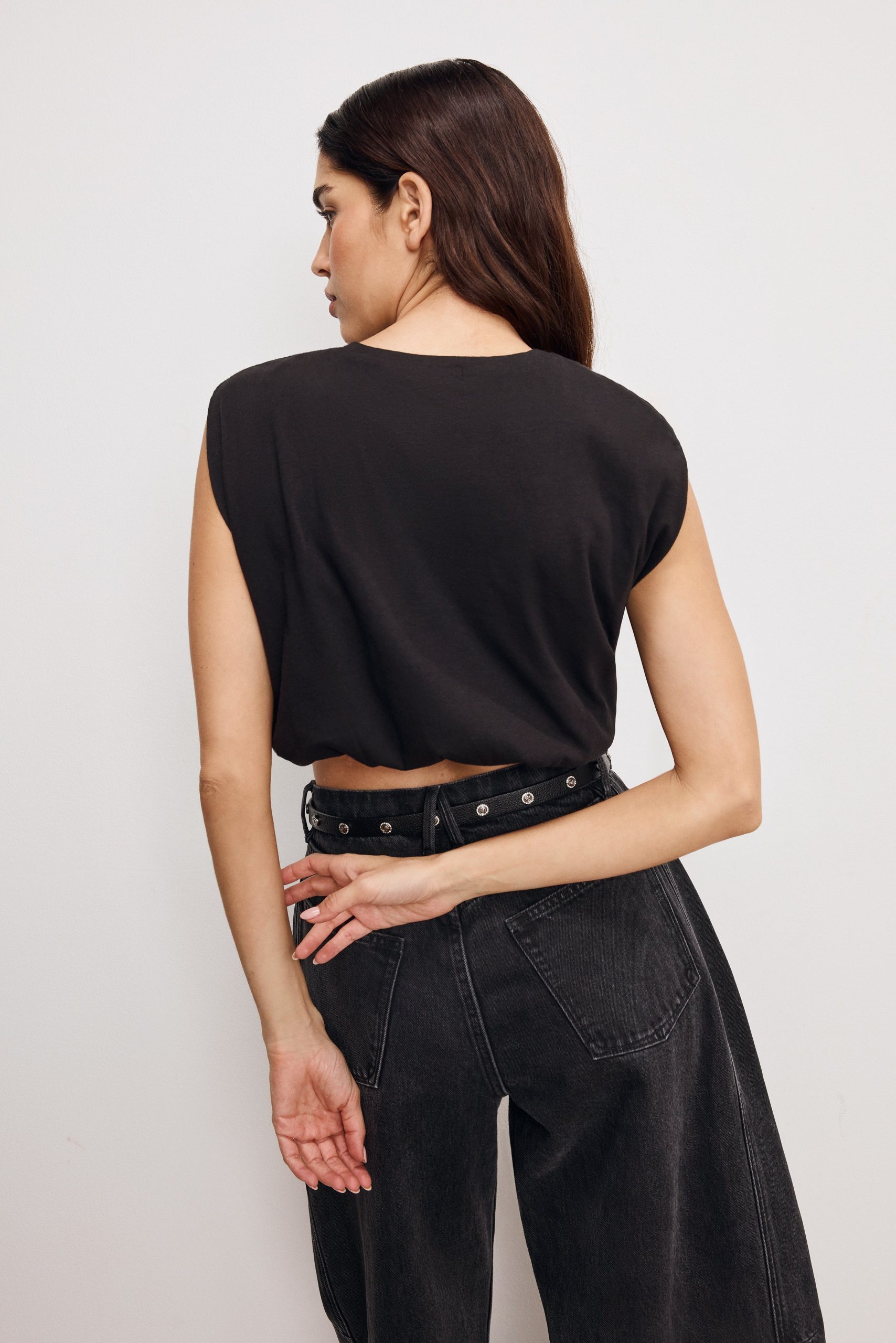 COTTON MUSCLE TEE | BLACK001 - Image 3