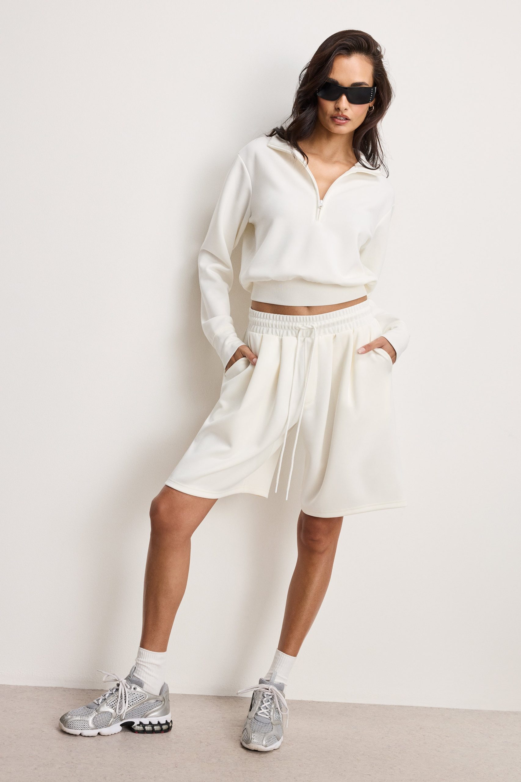AIR SOFT HALF ZIP SWEATSHIRT | CLOUD WHITE - Image 5