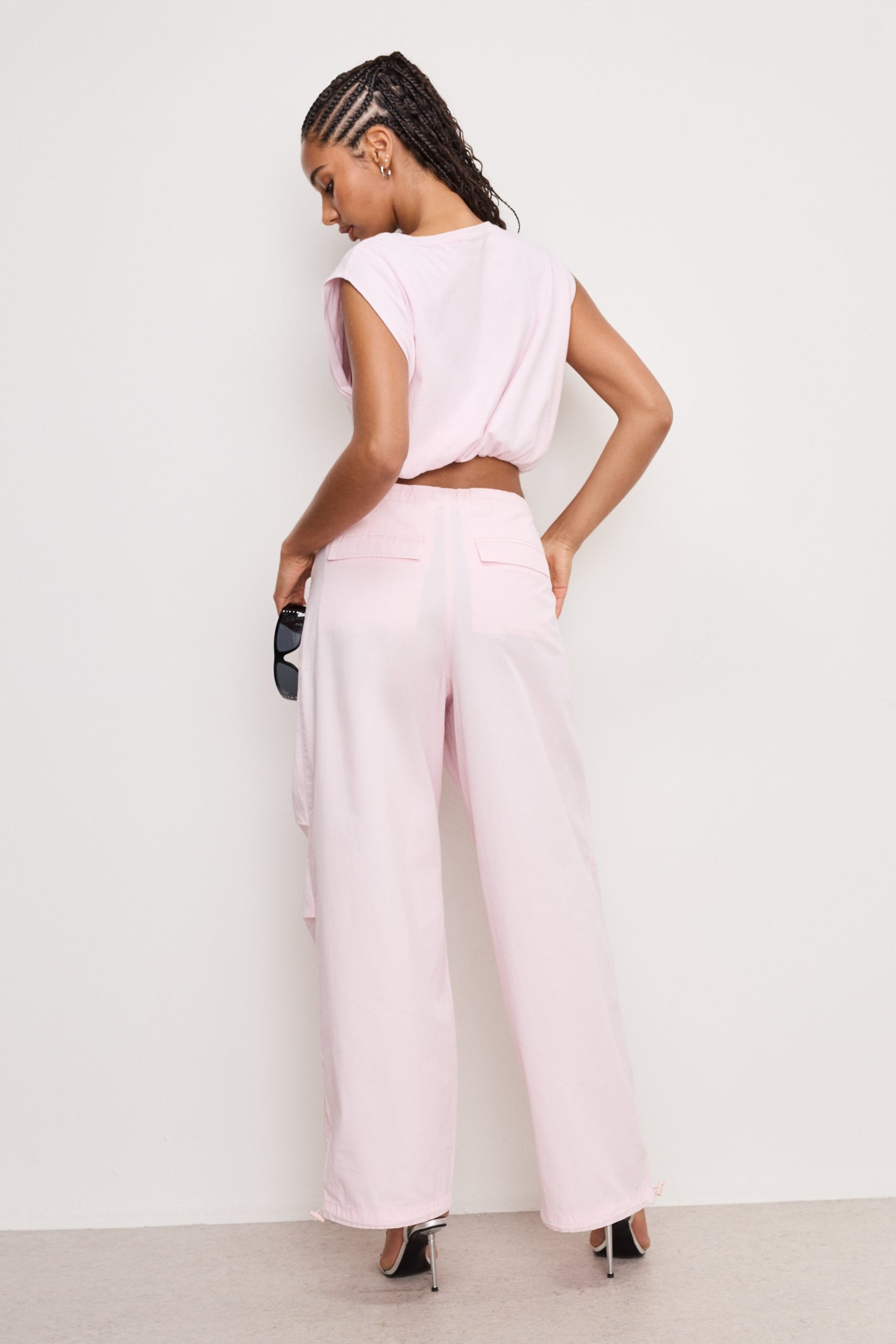TWILL PARACHUTE PANTS | BUBBLEGUM005 - Image 6