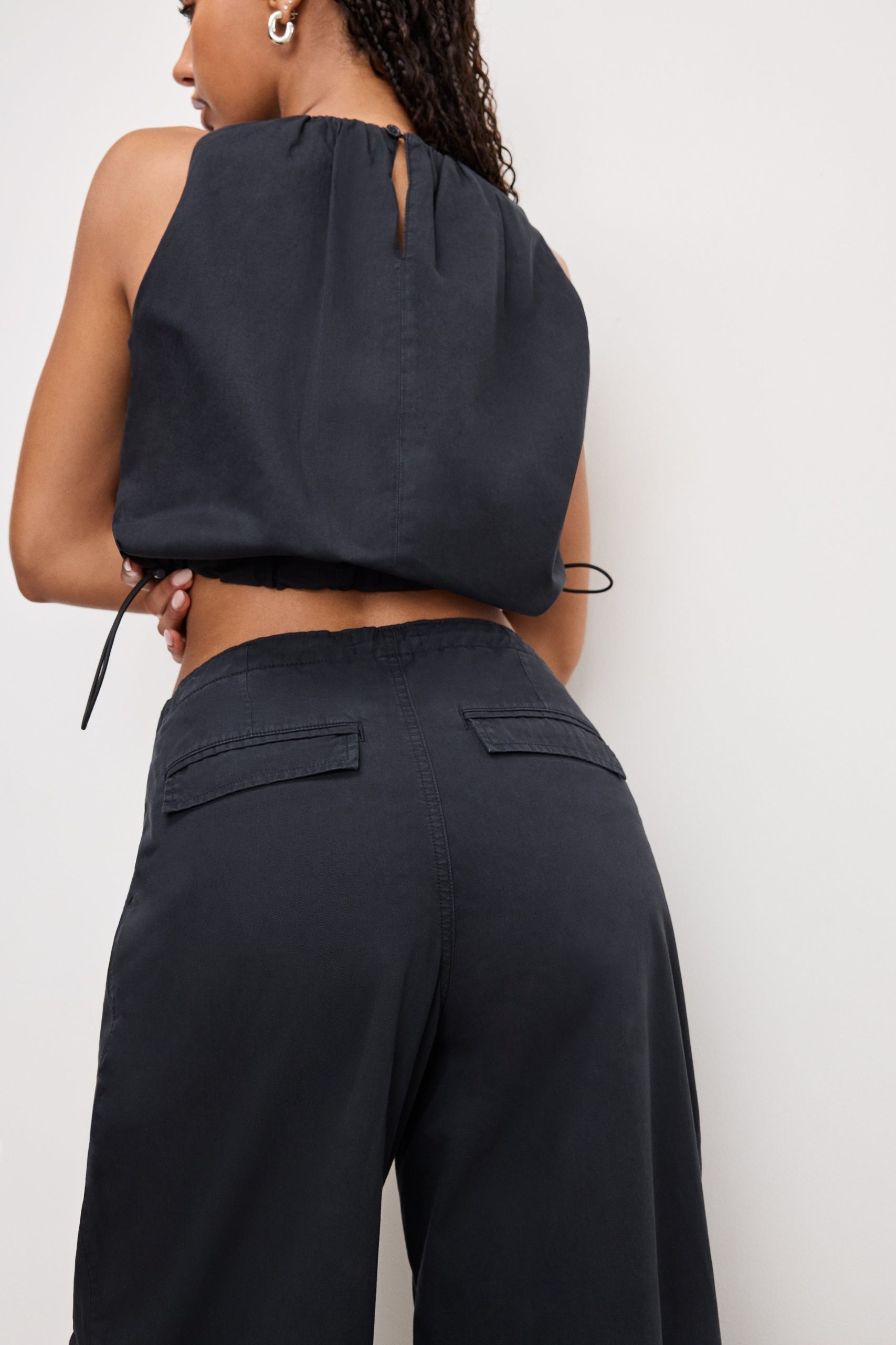 TWILL PARACHUTE PANTS | BLACK001 - Image 5