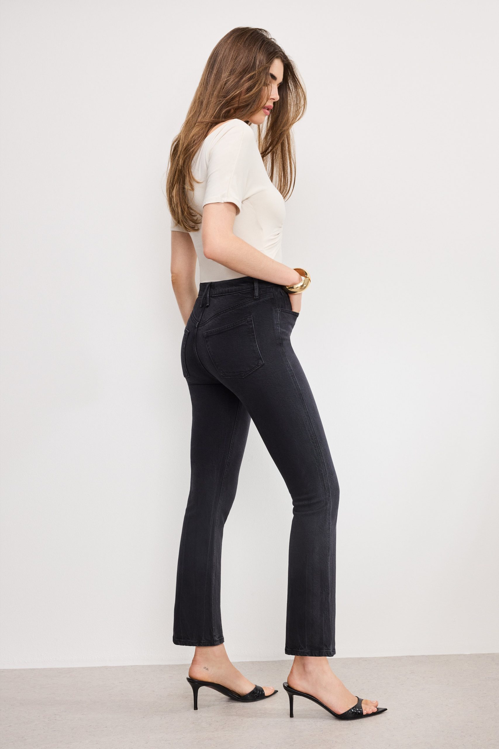 SOFT TECH GOOD KICK FLARE JEANS | BLACK390 - Image 2