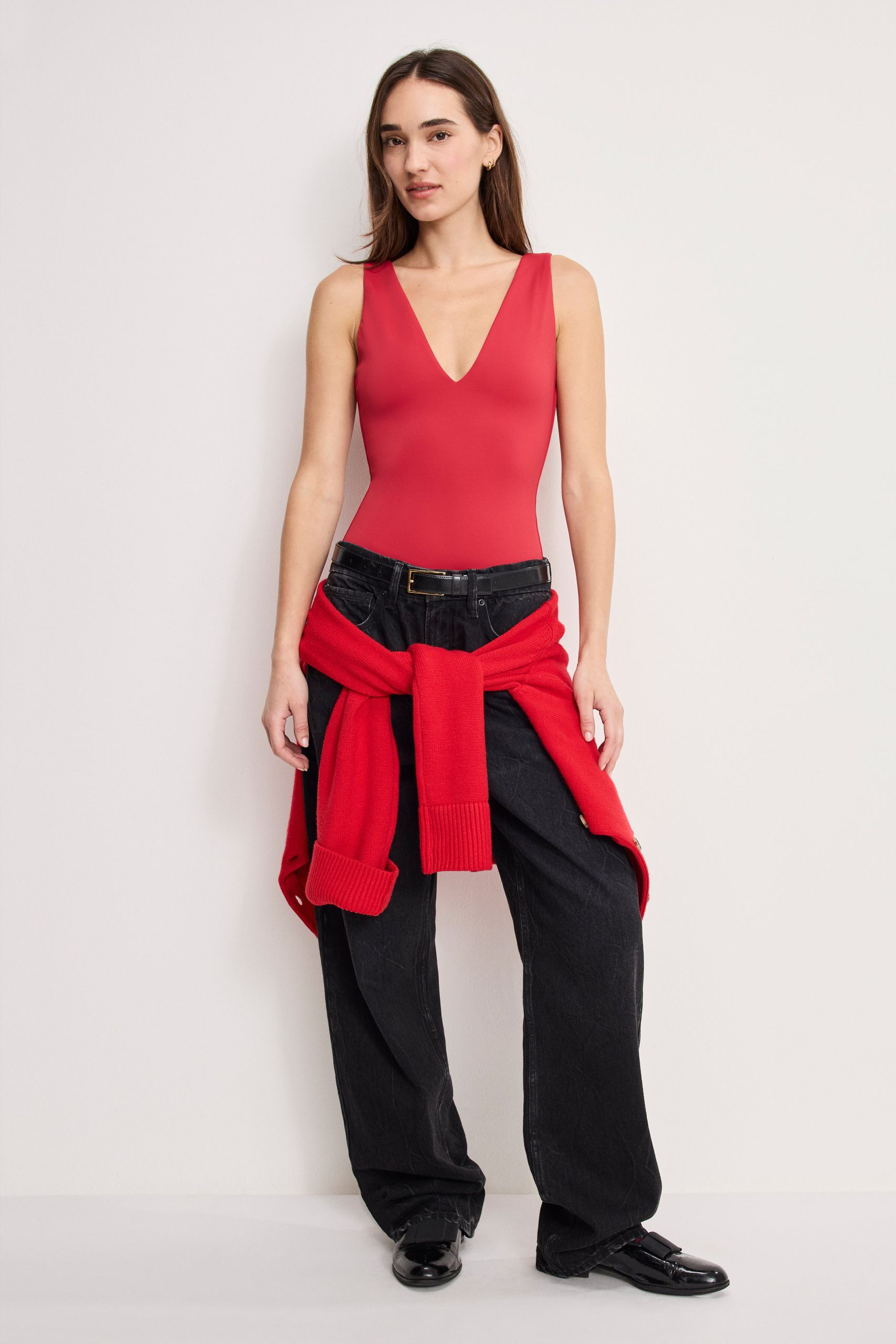 SCULPTING DEEP V BODYSUIT | RUBY - Image 2