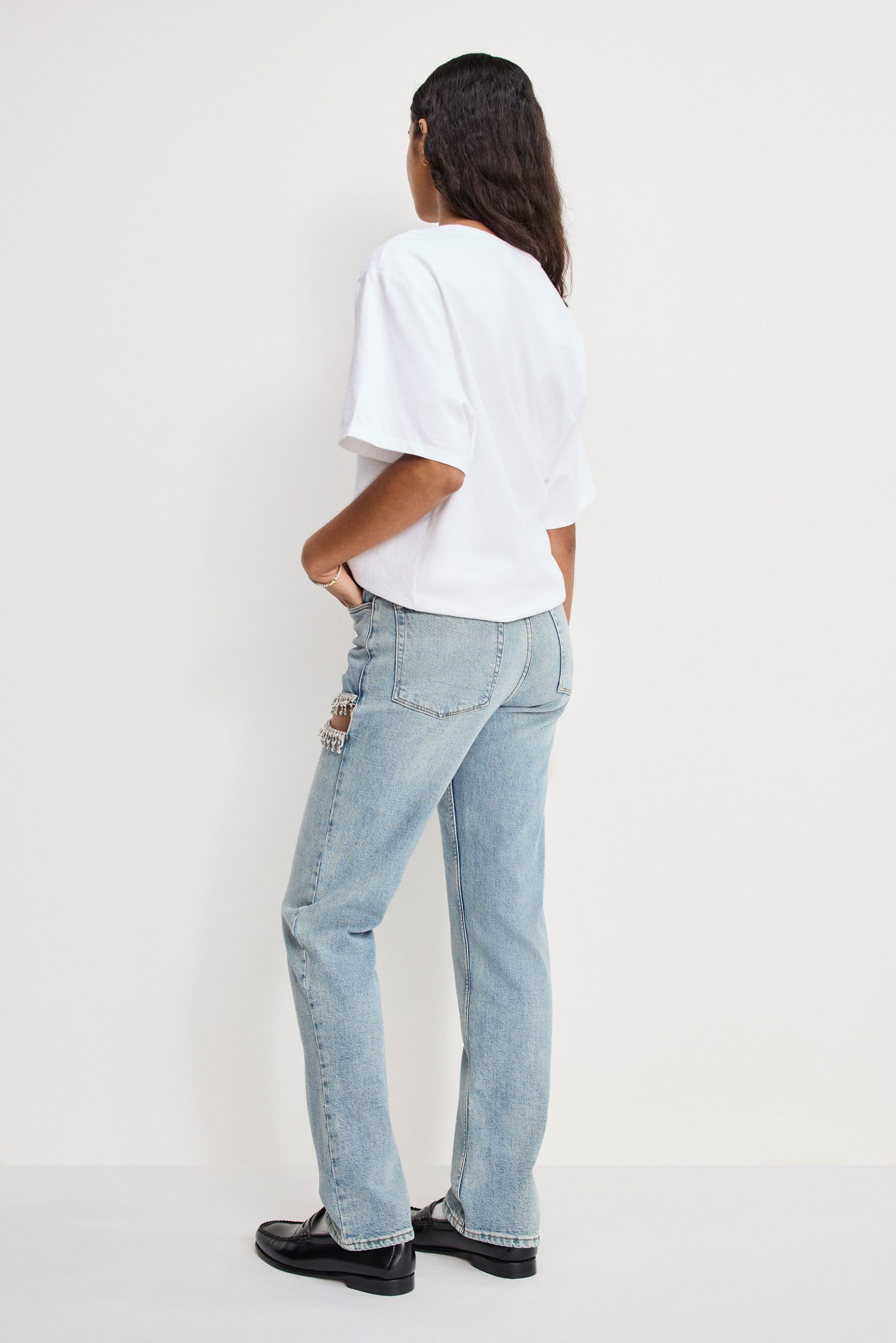 GOOD ICON STRAIGHT DIAMOND JEANS | INDIGO357 - Image 3