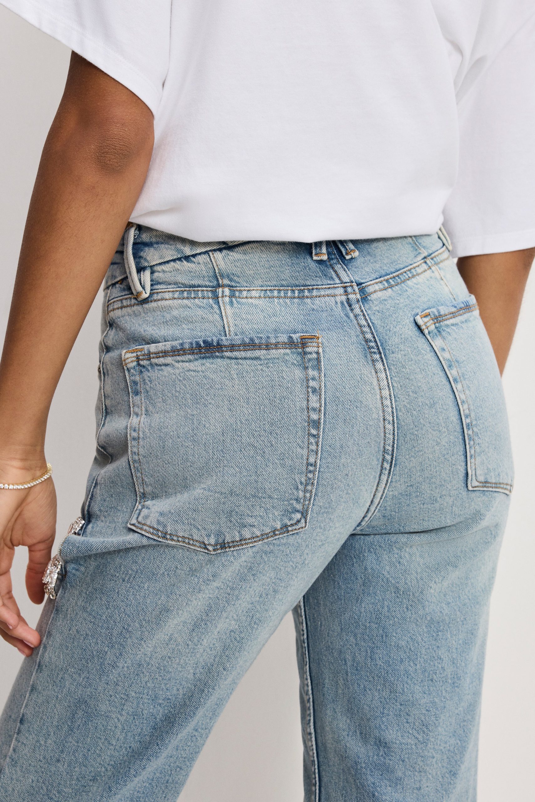 GOOD ICON STRAIGHT DIAMOND JEANS | INDIGO357 - Image 5