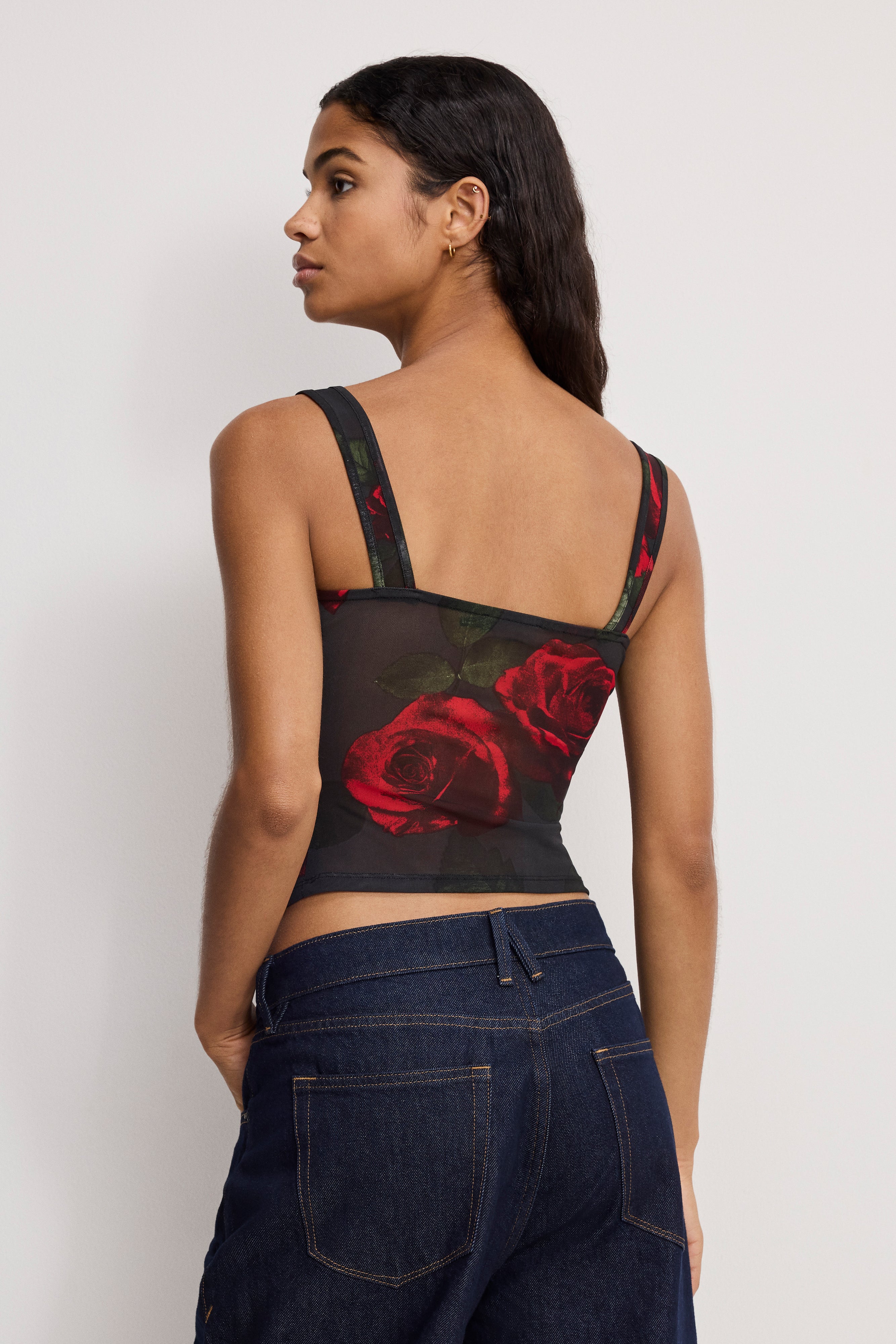 MESH BUSTIER | MOODY RED ROSES001 - Image 3