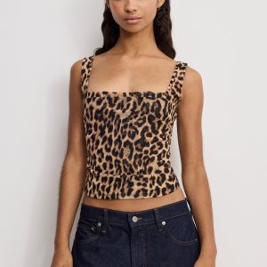 MESH BUSTIER | LUCKY LEOPARD001
