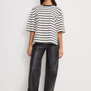 GOOD SKATE FAUX LEATHER PANTS | BLACK001