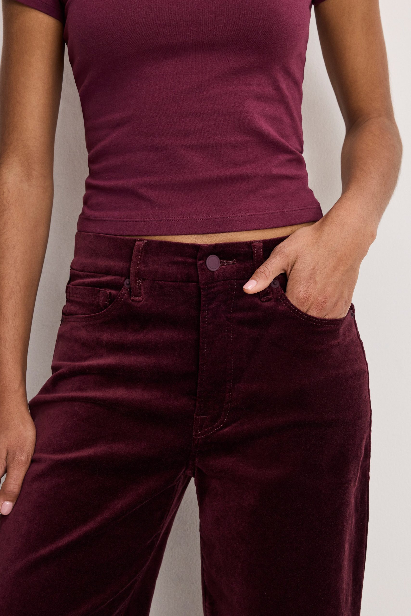 VELVET GOOD WAIST PALAZZO PANTS | FIG007 - Image 5