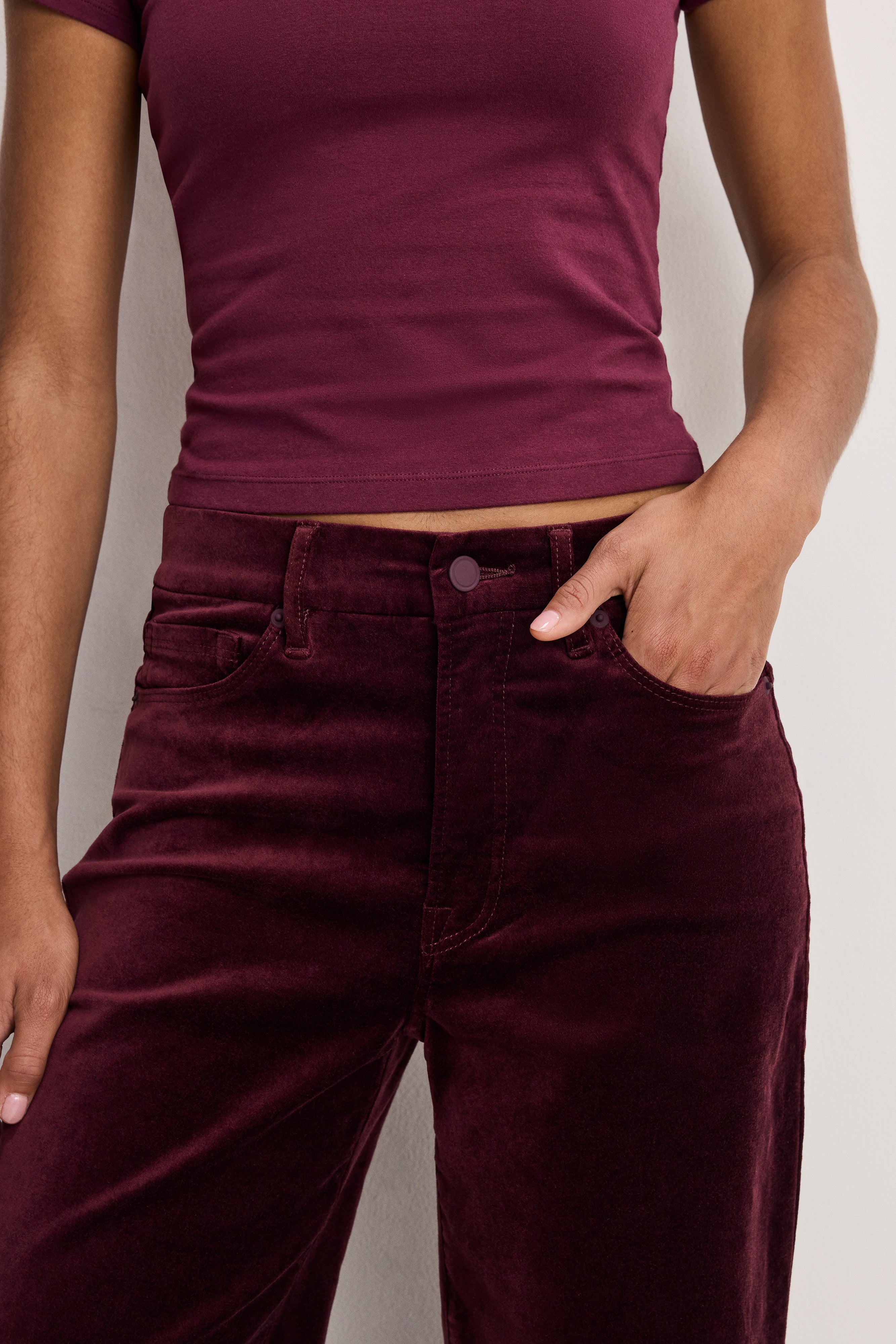 VELVET GOOD WAIST PALAZZO PANTS | FIG007 - Image 5