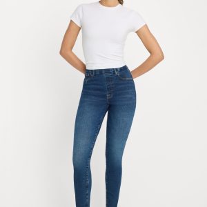 POWER STRETCH PULL-ON SKINNY JEANS | INDIGO491