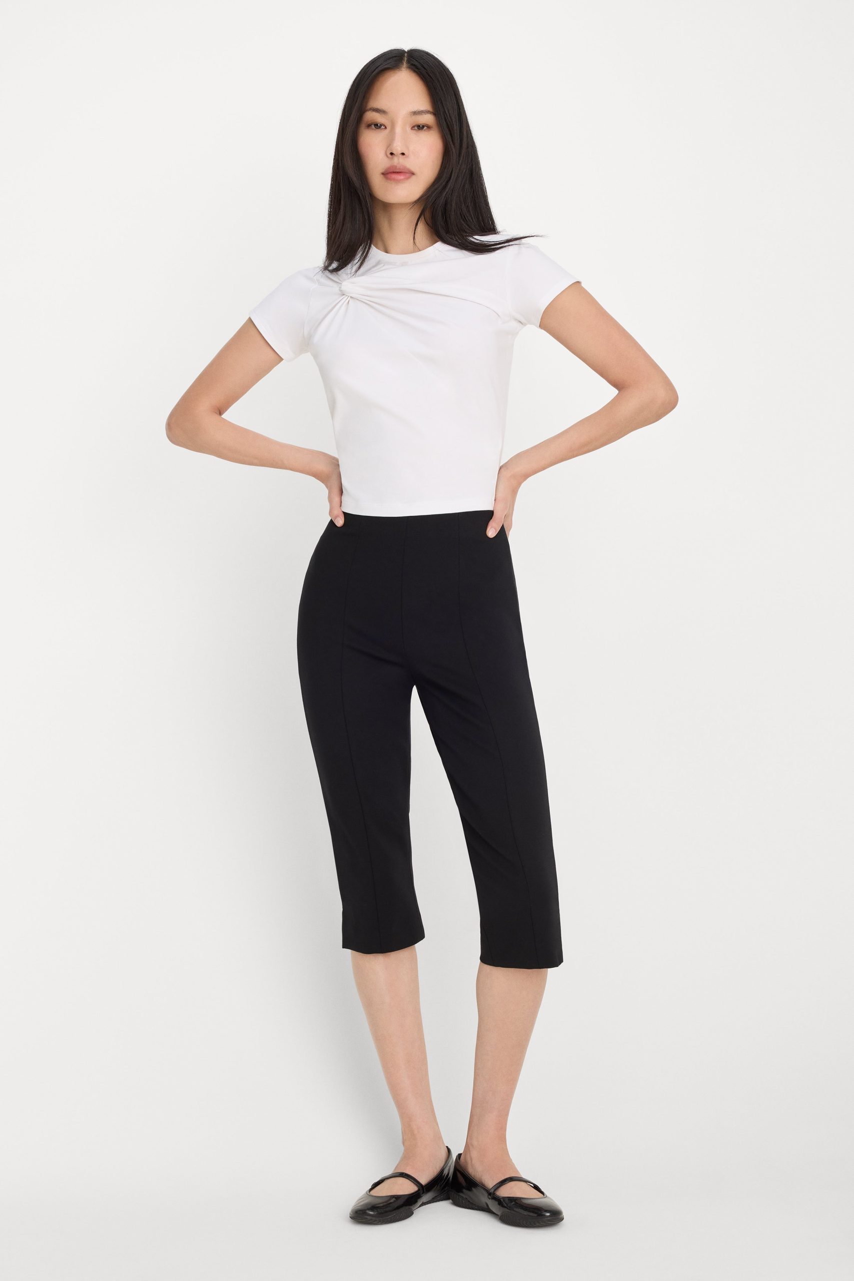 SUPER STRETCH TWIST TEE | WHITE001 - Image 3