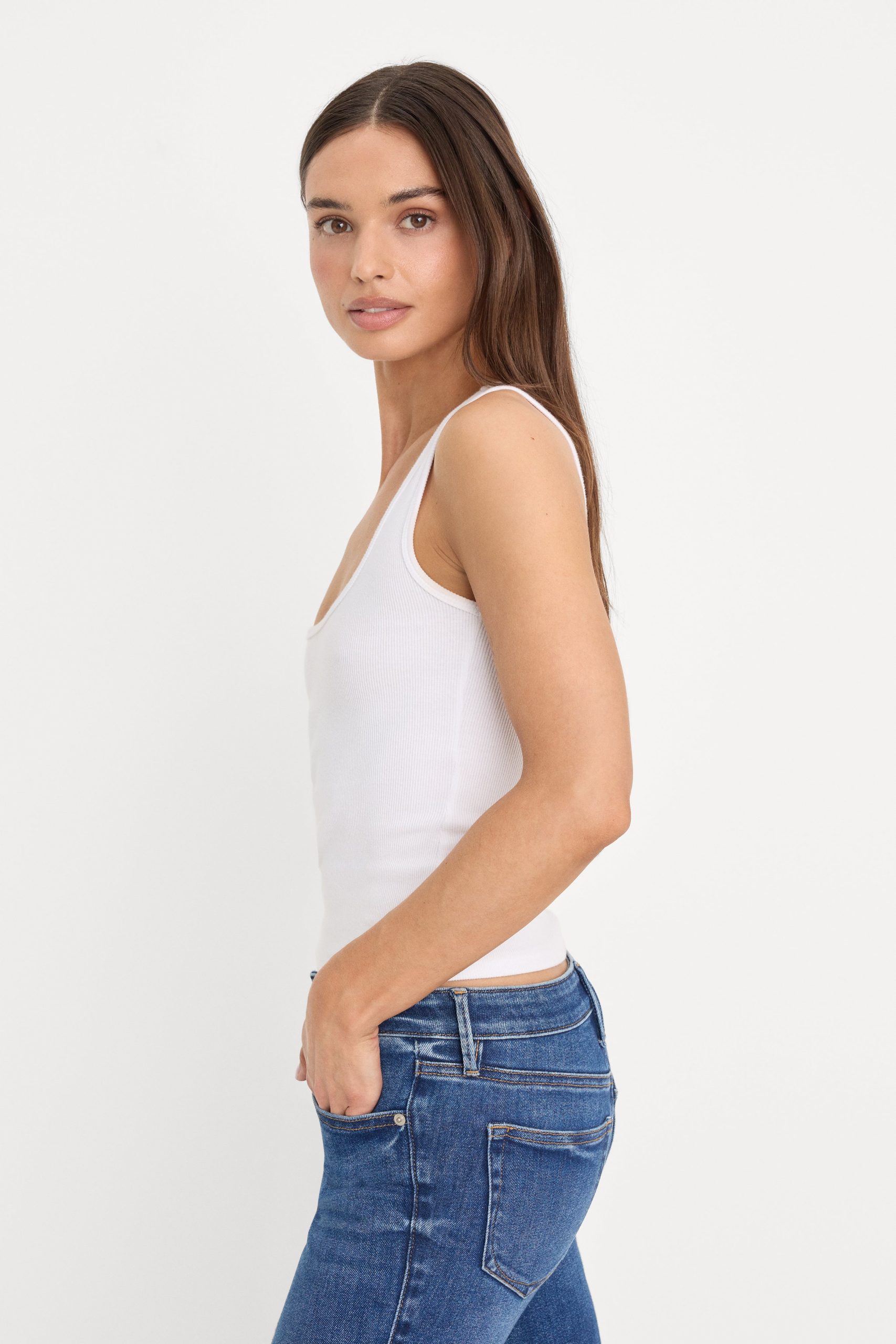MICRO RIB TANK TOP | WHITE001 - Image 2