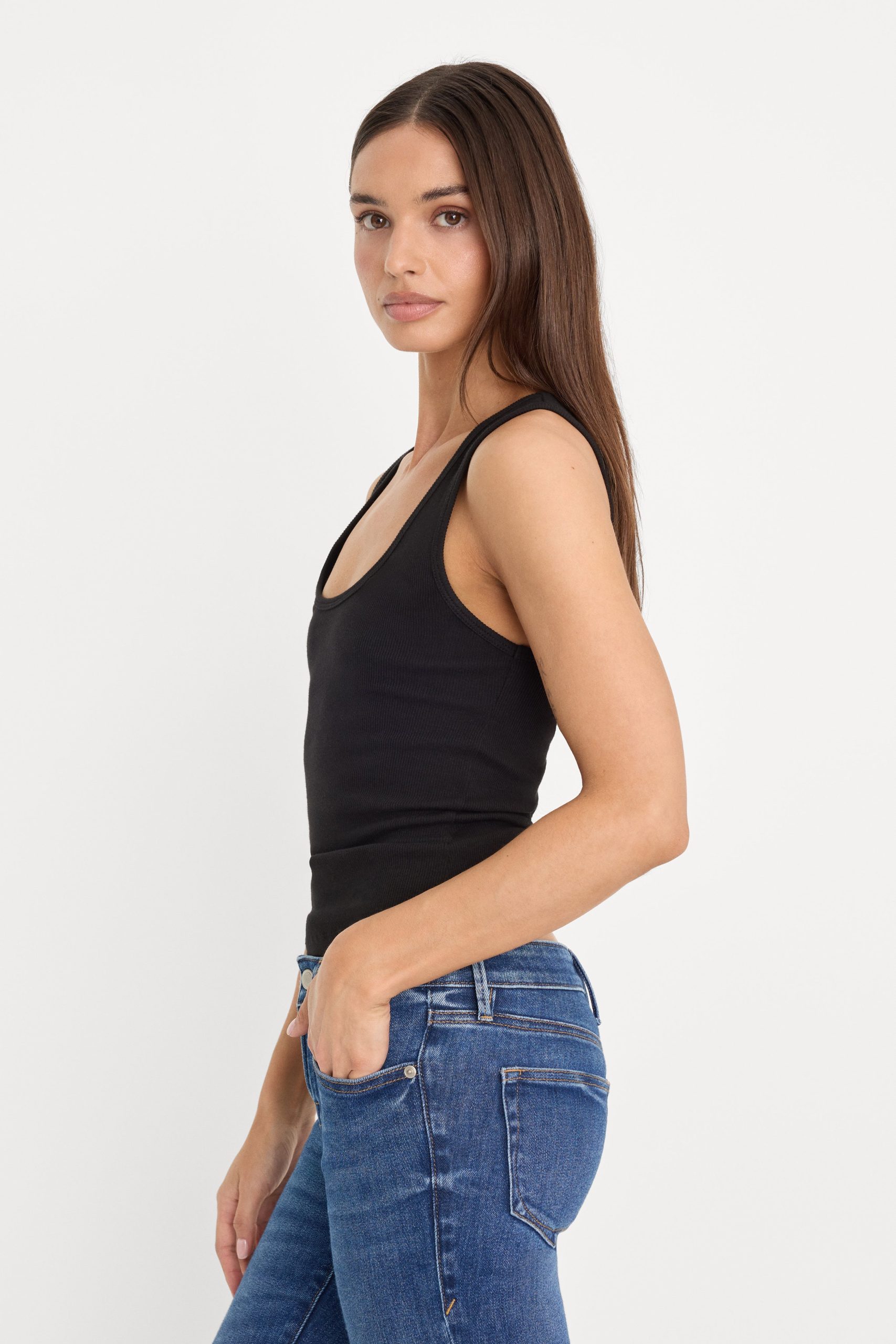 MICRO RIB TANK TOP | BLACK001 - Image 4