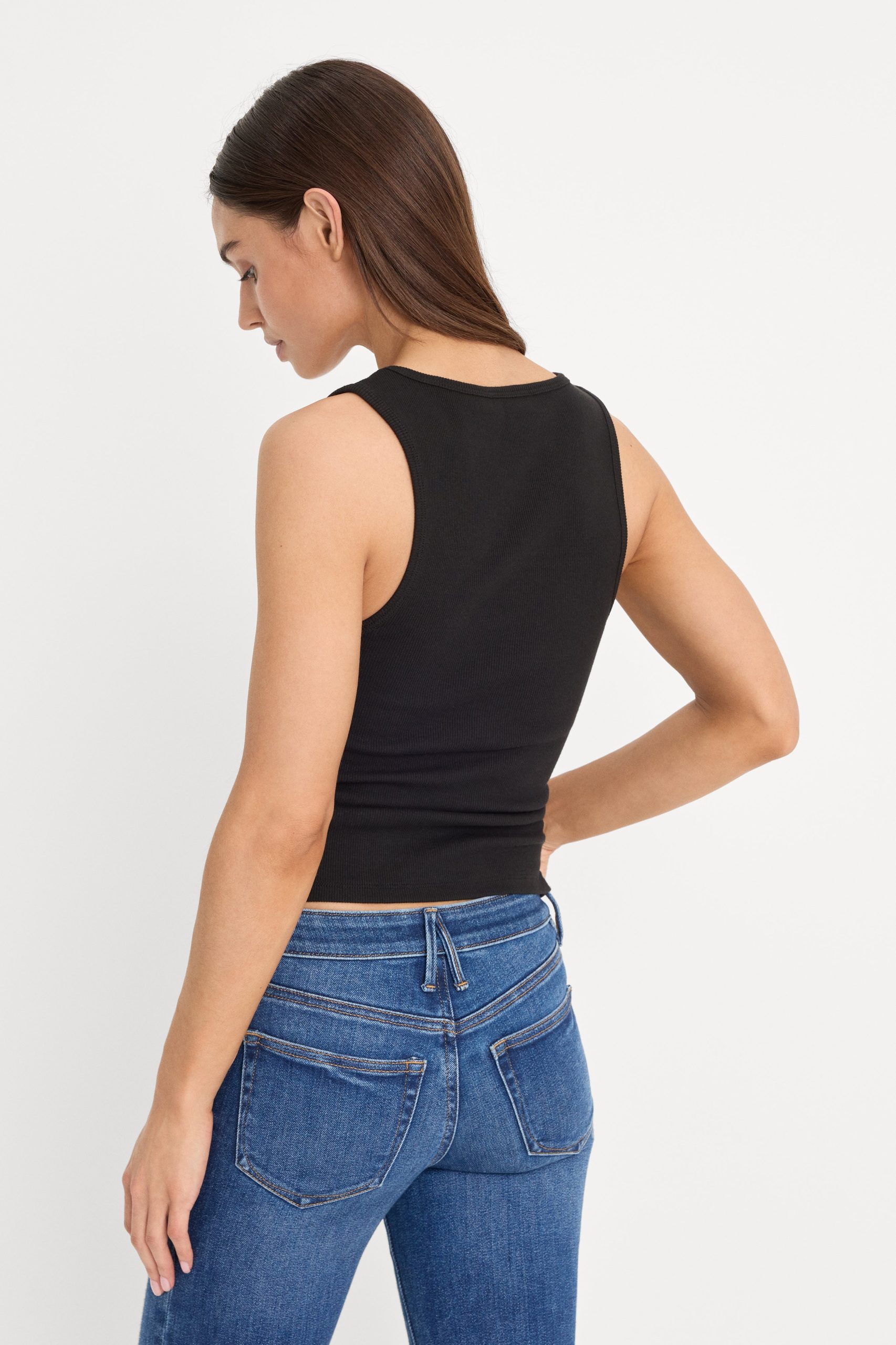 MICRO RIB TANK TOP | BLACK001 - Image 5