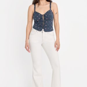 DOLLY JOLEANS PETITE FLARE JEANS | VINTAGE WHITE