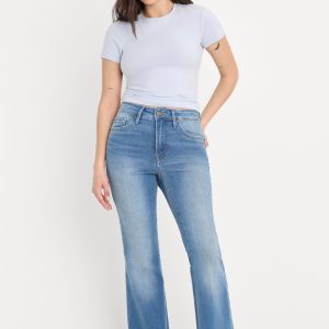 SOFT TECH GOOD PETITE FLARE JEANS | INDIGO1211