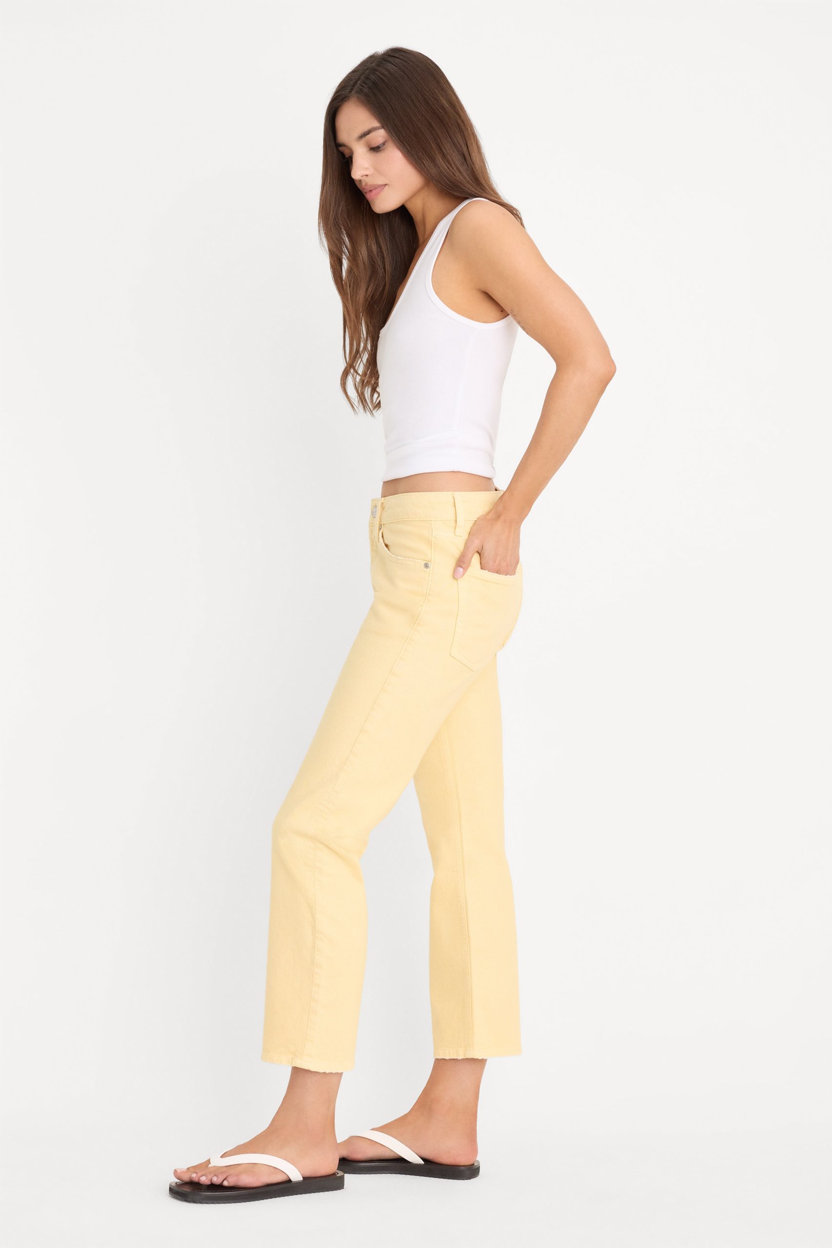 VINTAGE STRAIGHT ANKLE JEANS | HONEY - Image 3