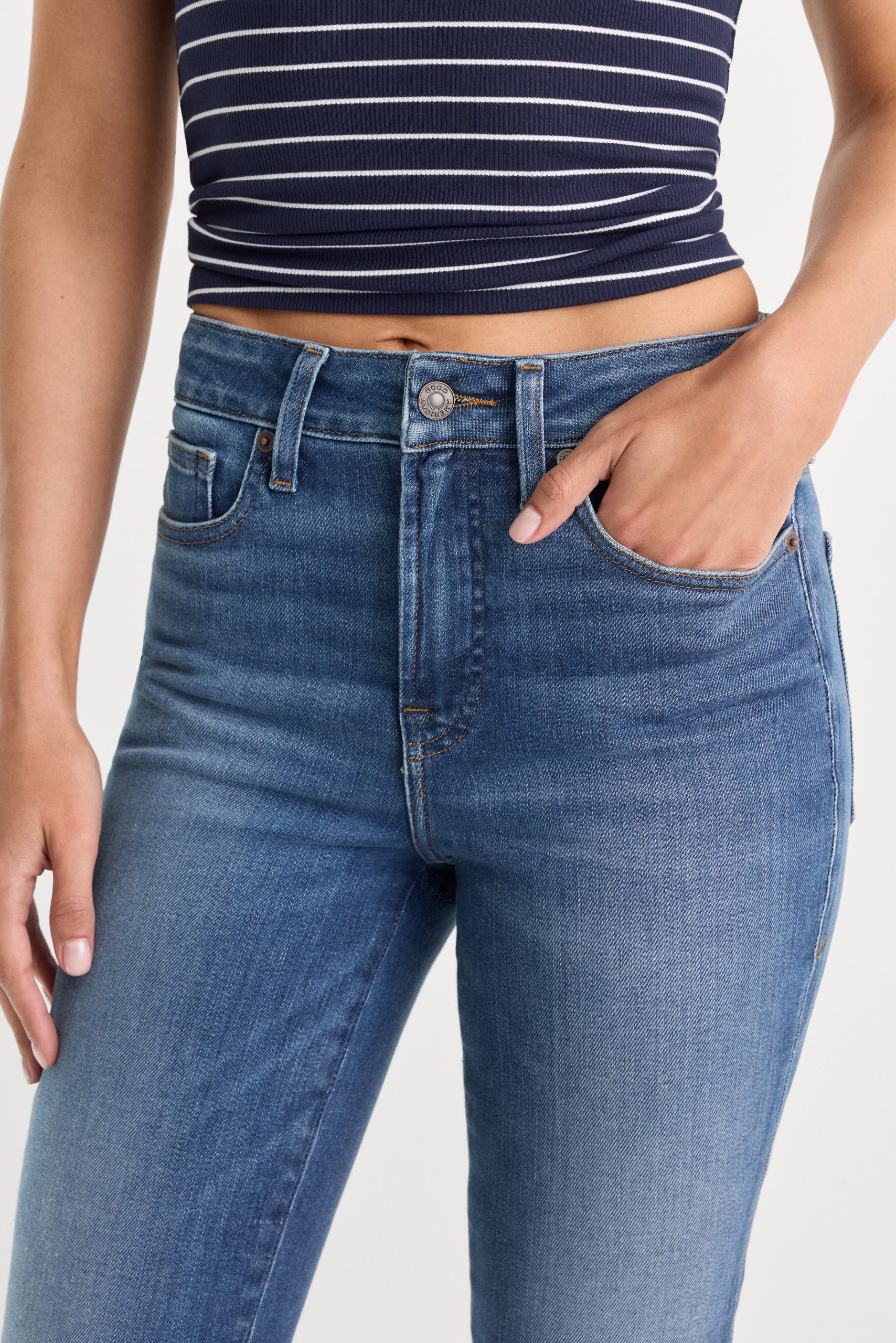 SOFT TECH GOOD LEGS FLARE JEANS | INDIGO1233 - Image 4