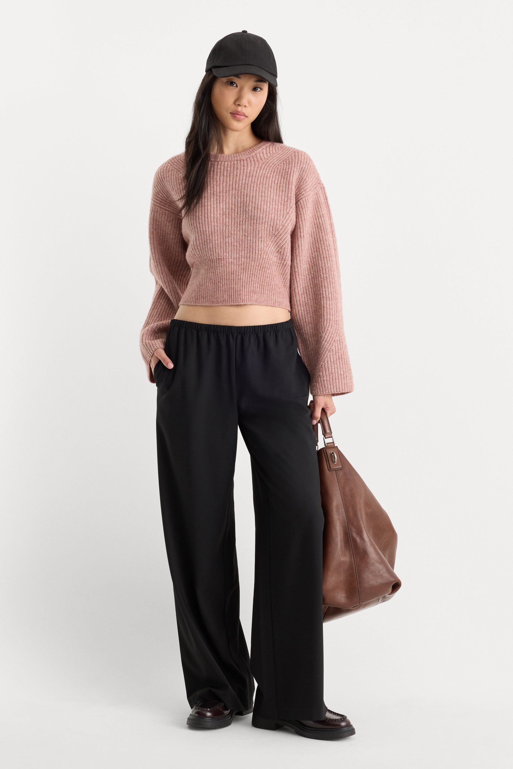 THE CHUNKY KNIT SWEATER | DUSTY BLUSH - Image 4