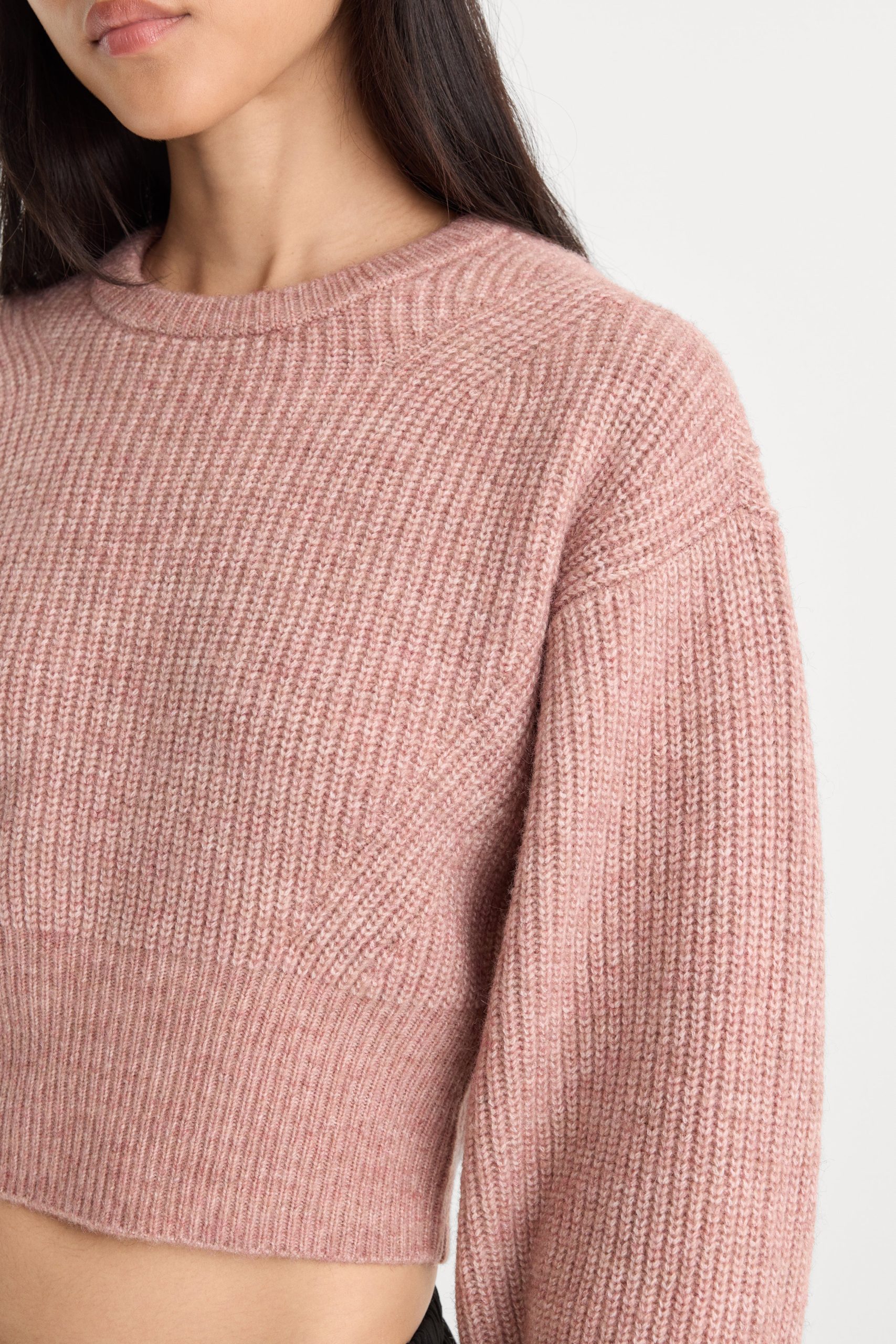 THE CHUNKY KNIT SWEATER | DUSTY BLUSH - Image 2
