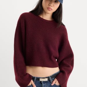 THE CHUNKY KNIT SWEATER | BERRY NOIR