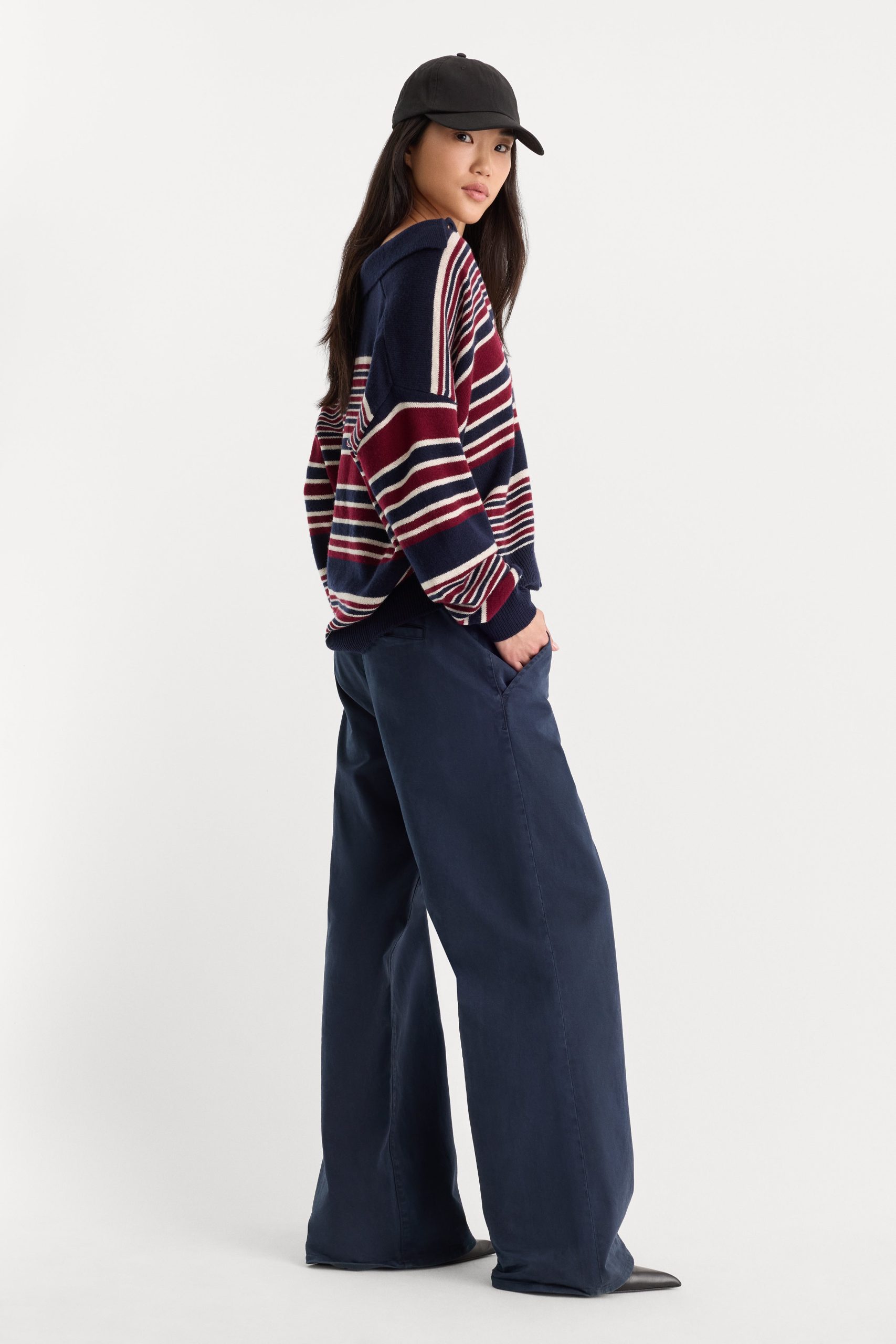 LOW SLUNG BAGGY TROUSER | NEW NAVY - Image 3