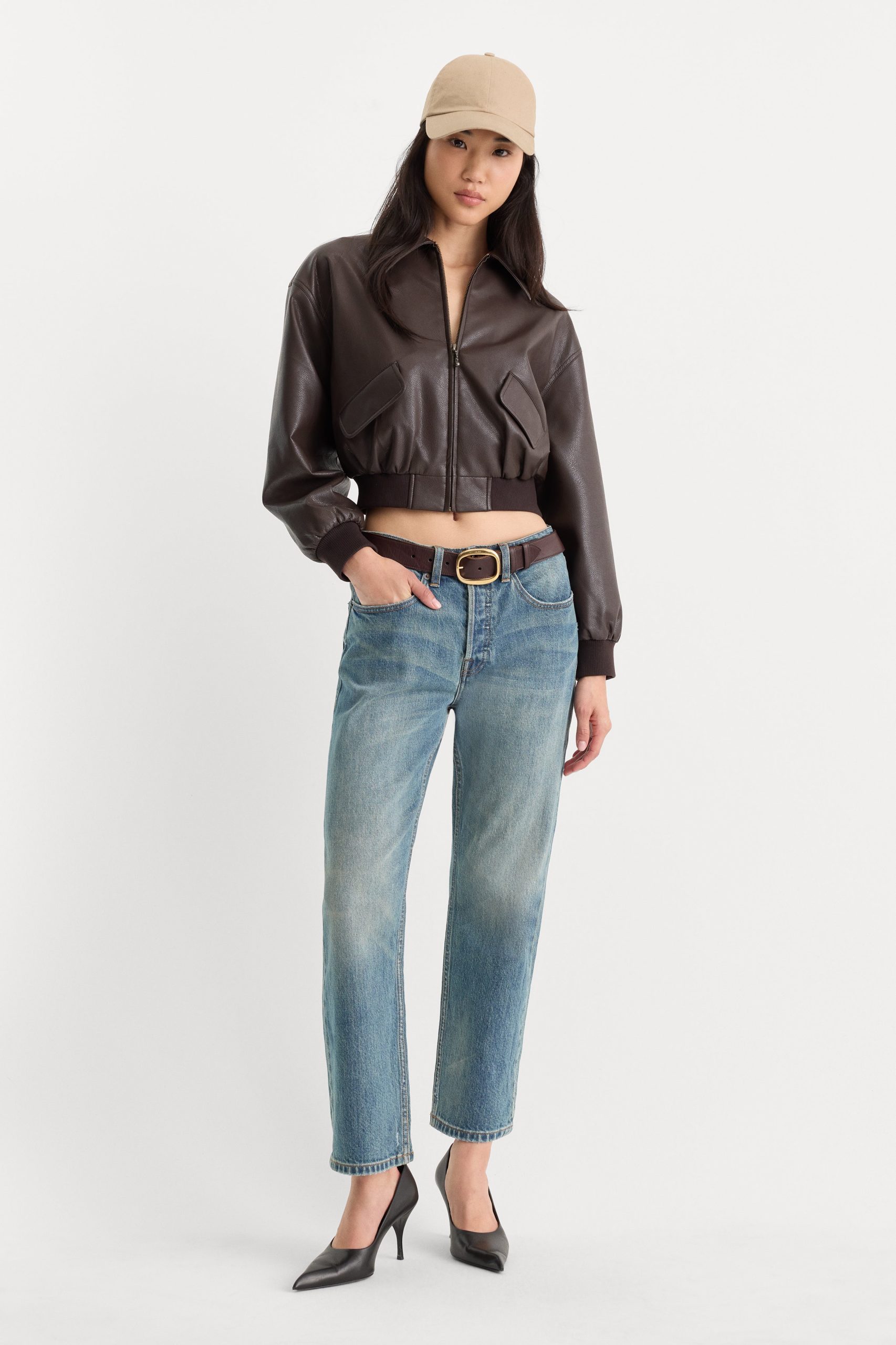 THE BETTER THAN LEATHER BOMBER JACKET | ESPRESSO - Image 3