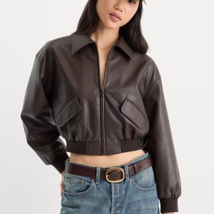 THE BETTER THAN LEATHER BOMBER JACKET | ESPRESSO