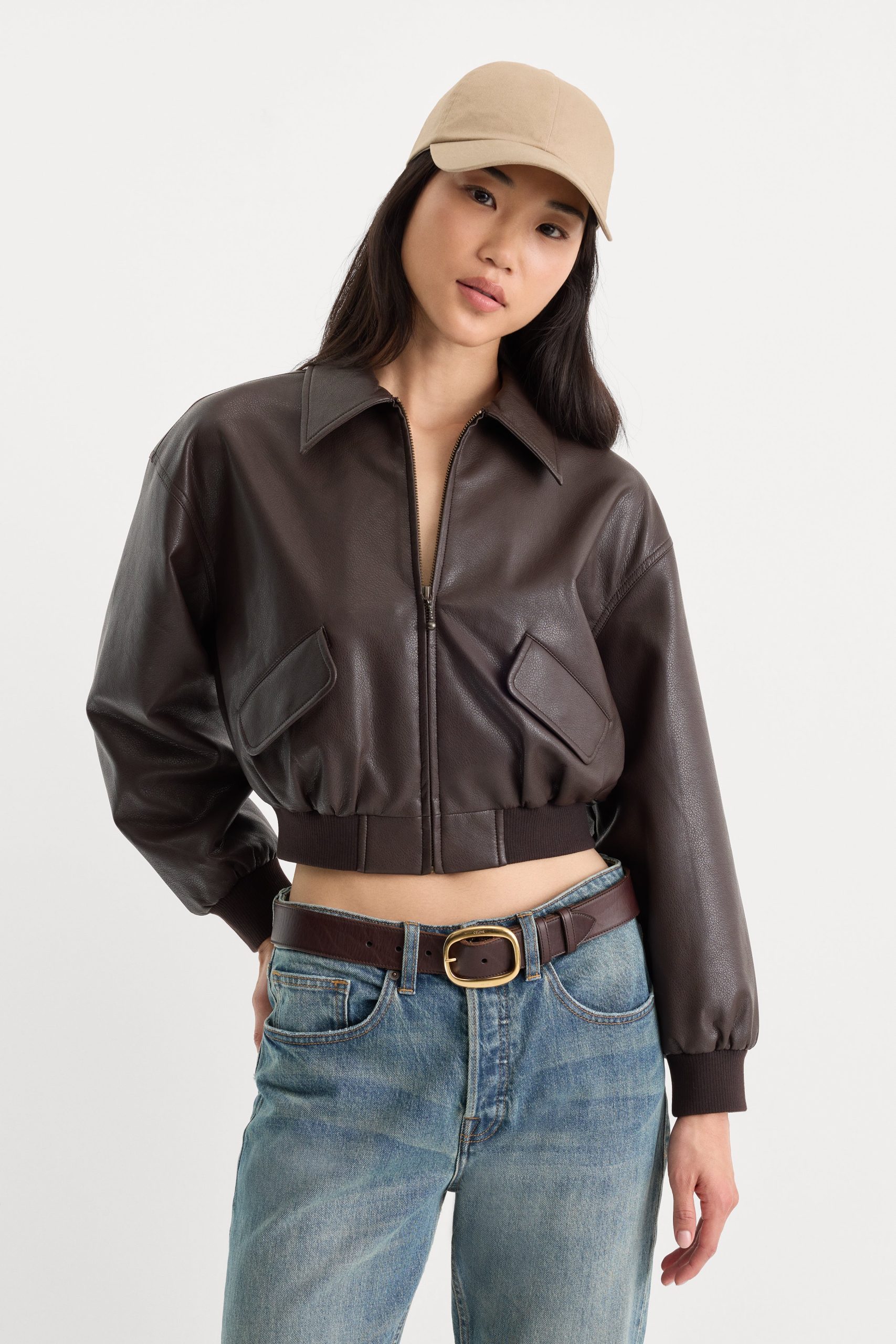 THE BETTER THAN LEATHER BOMBER JACKET | ESPRESSO