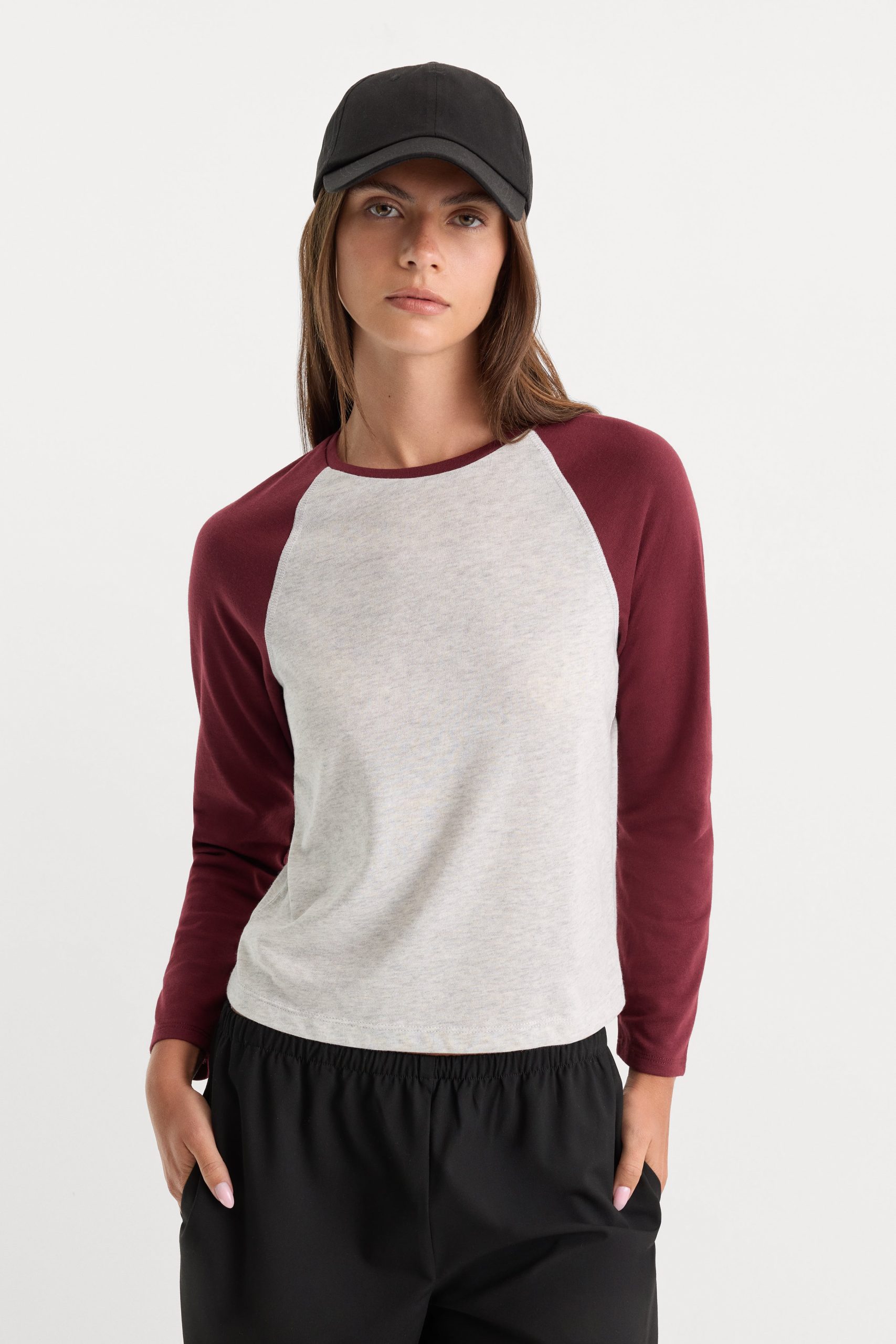 THE LONG SLEEVE RAGLAN TEE | VINTAGE GREY - Image 2