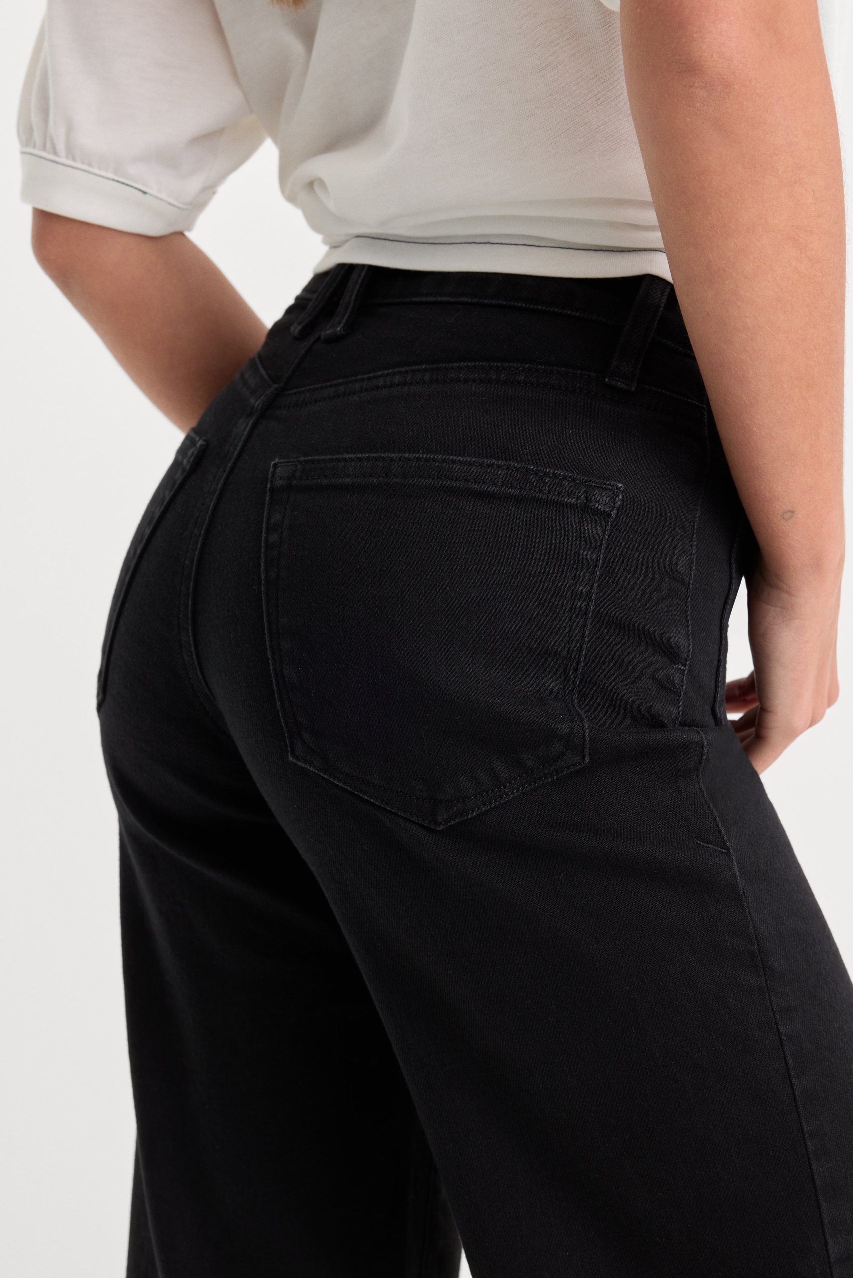 SOFT TECH GOOD PETITE PALAZZO JEANS|BLACK001 - Image 6