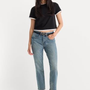 VINTAGE STRAIGHT ANKLE JEANS | OAK