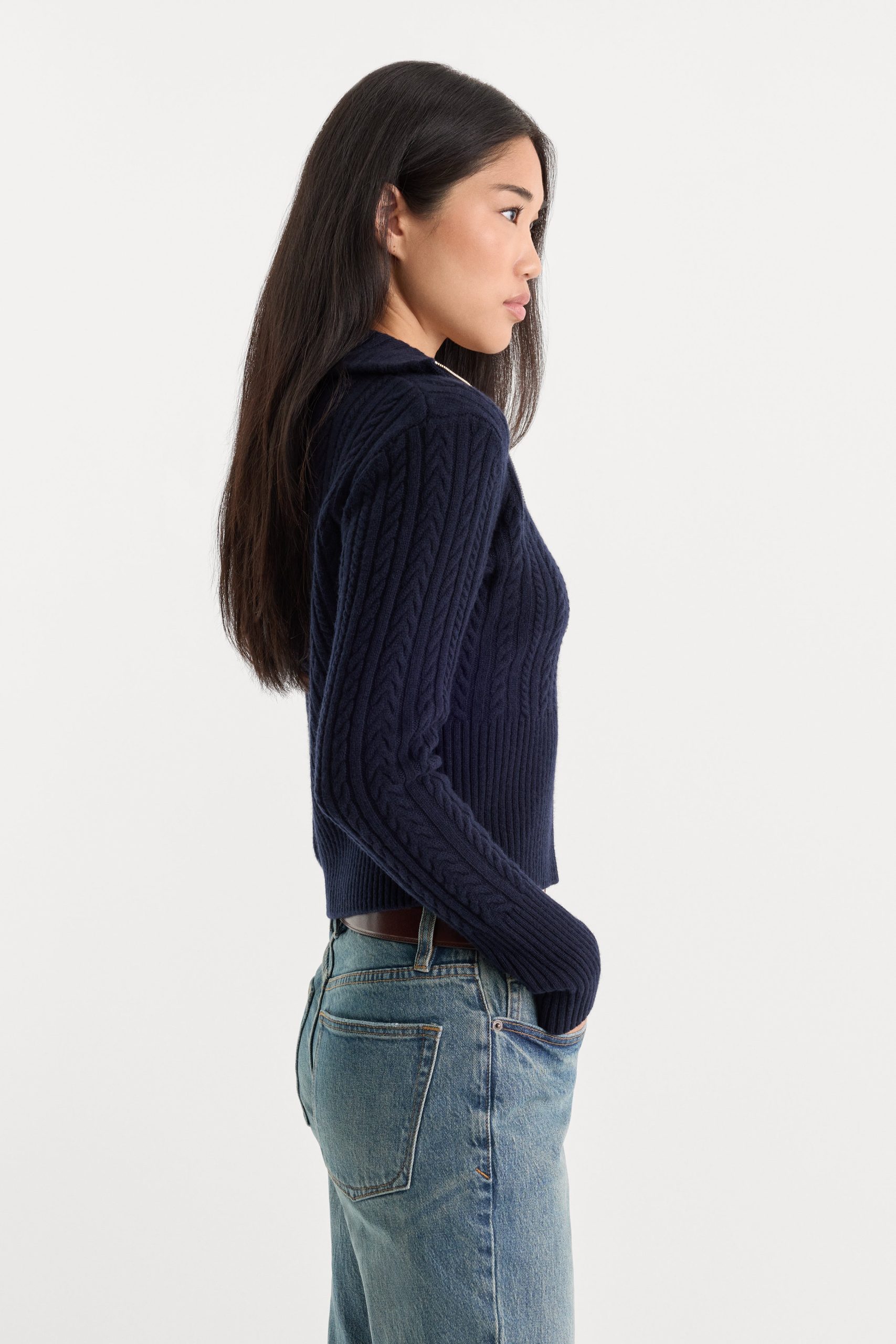 THE CABLE ZIP UP | NEW NAVY002 - Image 4