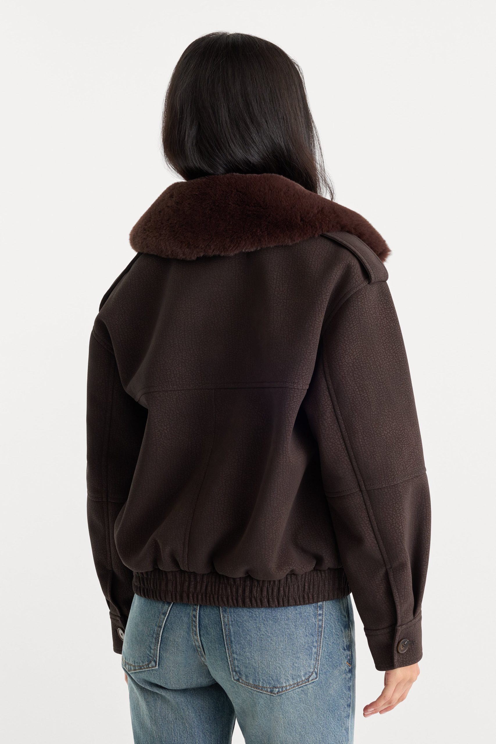 THE BETTER THAN LEATHER BOMBER JACKET | ESPRESSO - Image 6