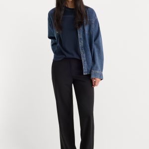 THE LOW RISE STRAIGHT LEG TROUSER | BLACK001