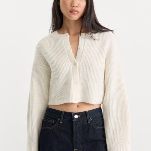 THE CHUNKY KNIT CARDIGAN | CHALK