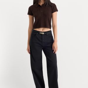 TWILL VINTAGE WIDE PANT | BLACK