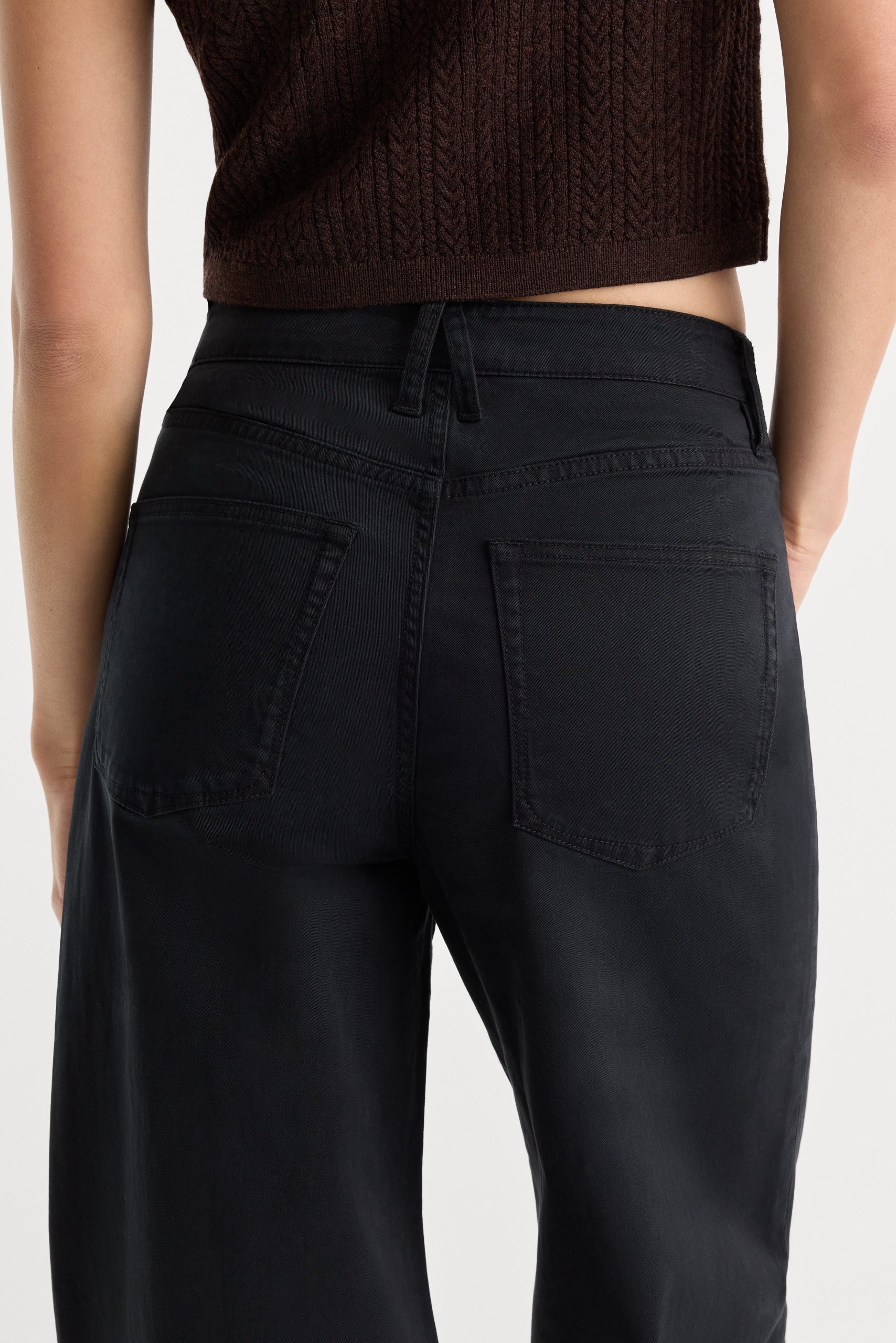 TWILL VINTAGE WIDE PANT | BLACK - Image 6