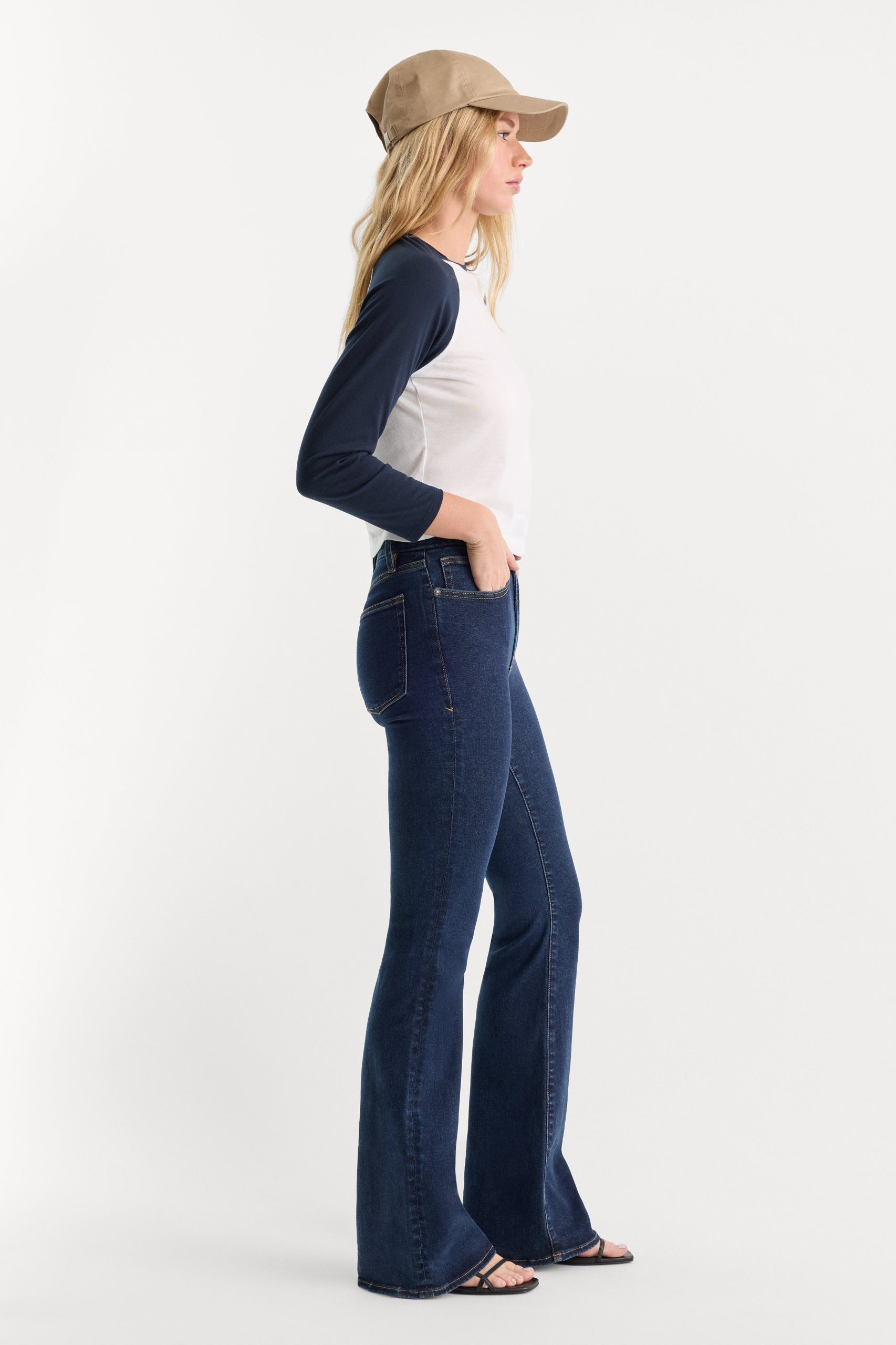 ALWAYS FITS GOOD LEGS FLARE JEANS LONG | INDIGO1317 - Image 3