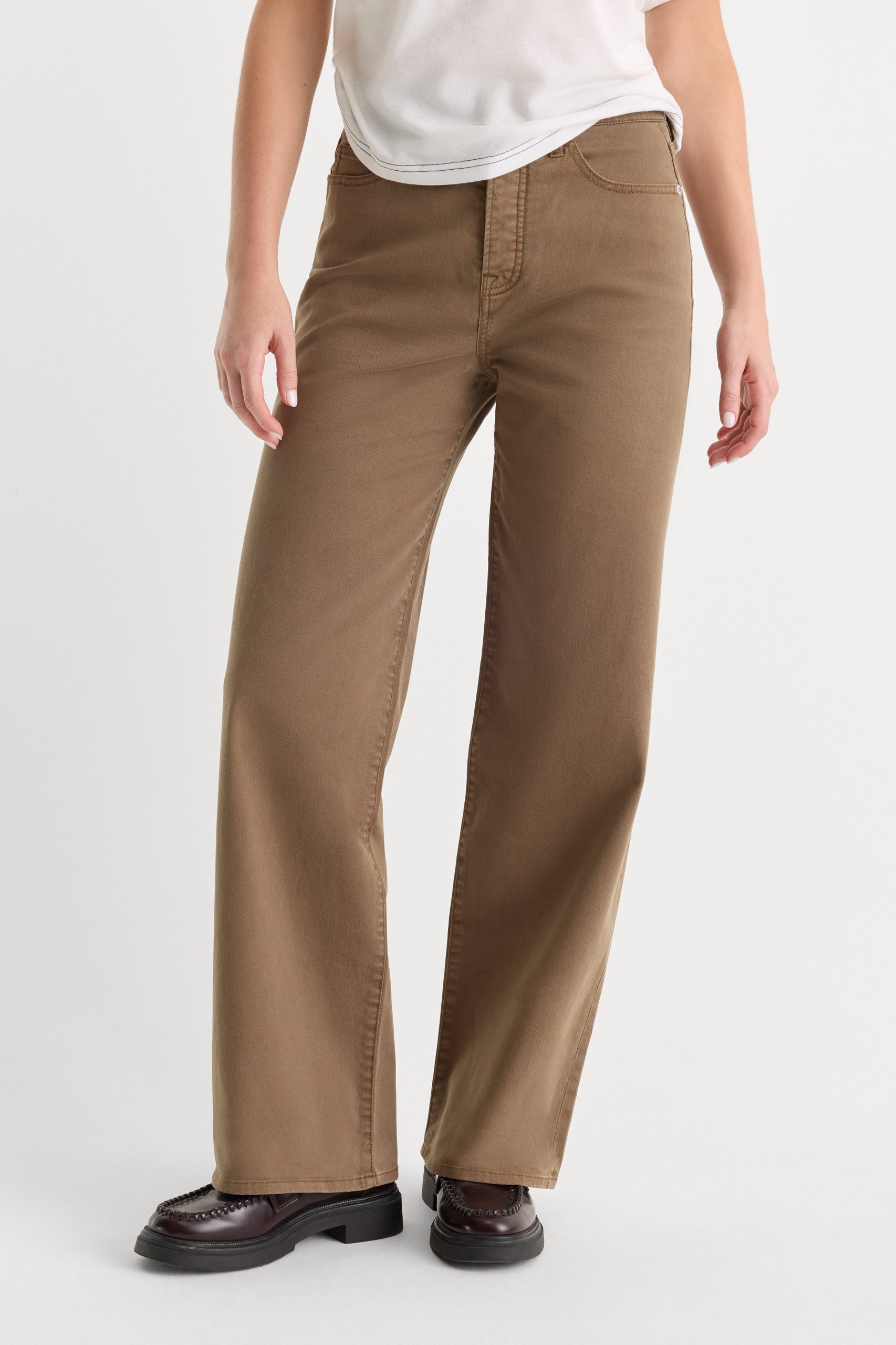 TWILL VINTAGE WIDE PANT | TEA BARK - Image 2
