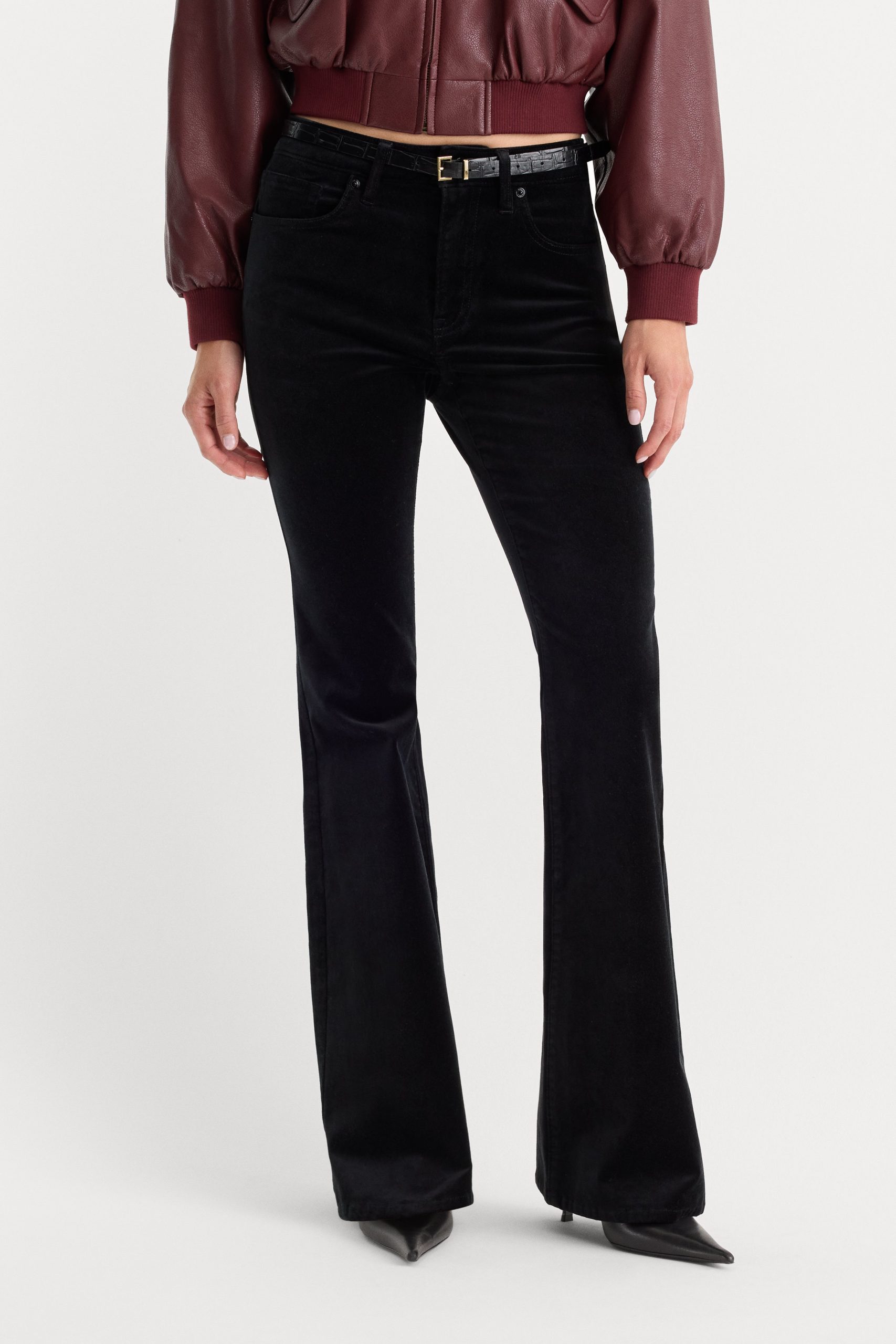 VELVET GOOD LEGS FLARE PANT | BLACK - Image 2