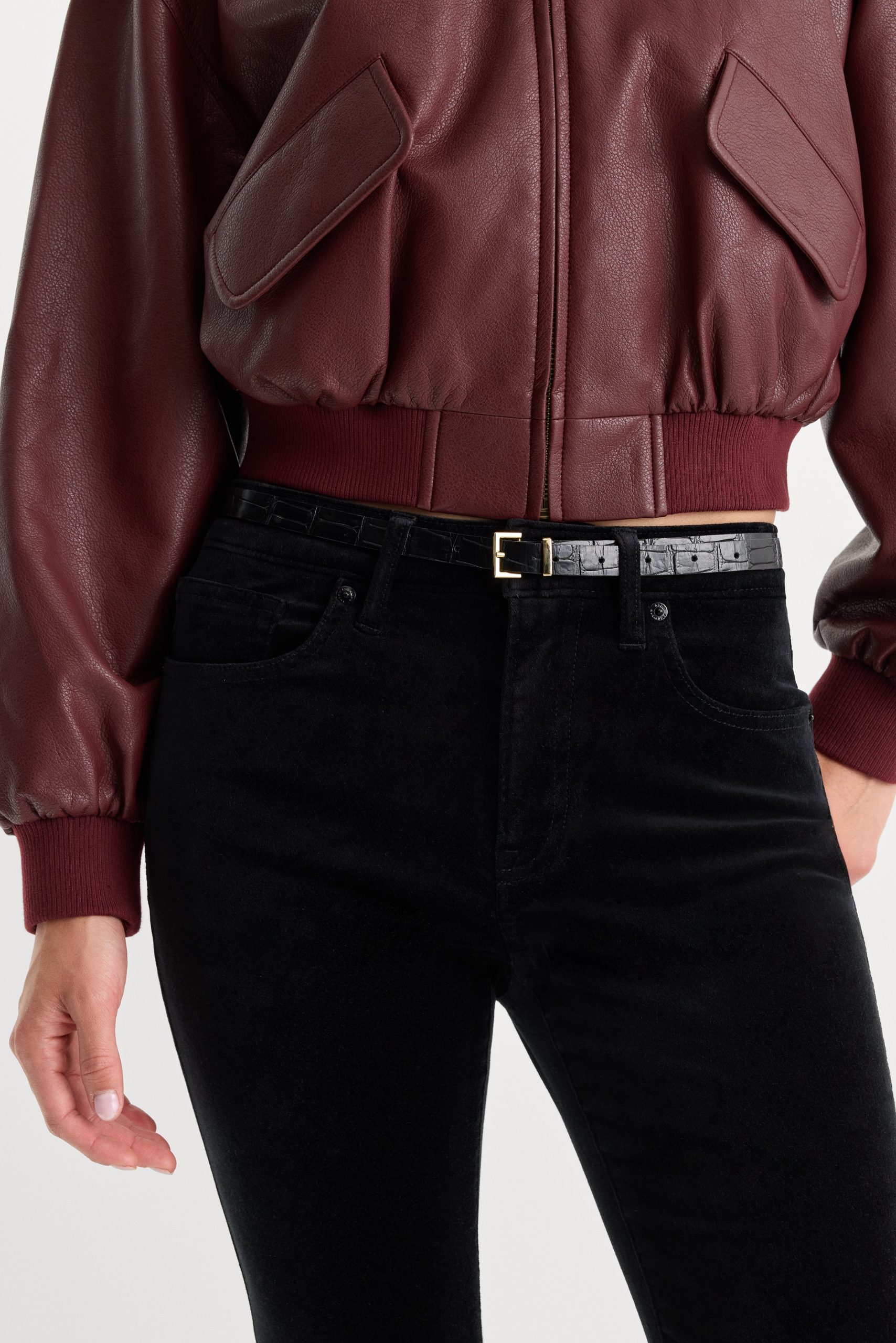 VELVET GOOD LEGS FLARE PANT | BLACK - Image 4