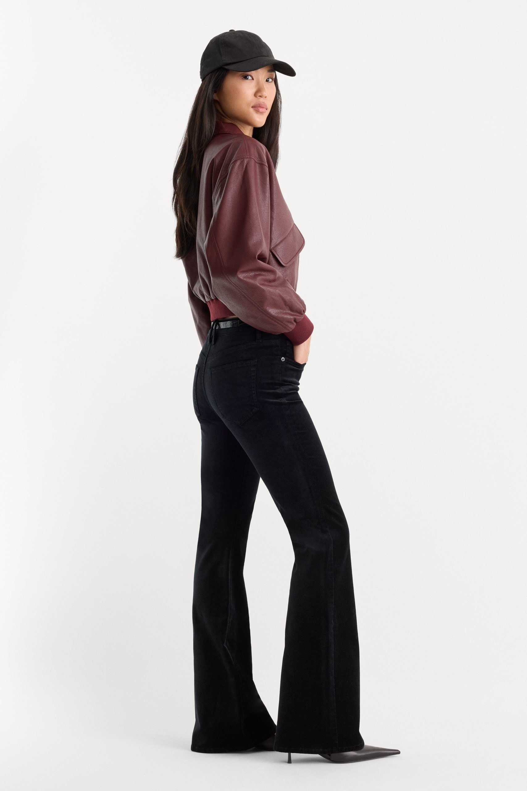 VELVET GOOD LEGS FLARE PANT | BLACK - Image 3