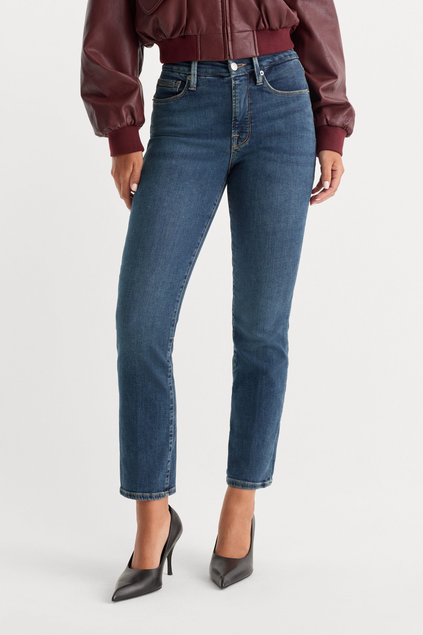 GOOD PETITE STRAIGHT JEANS | BLUE004