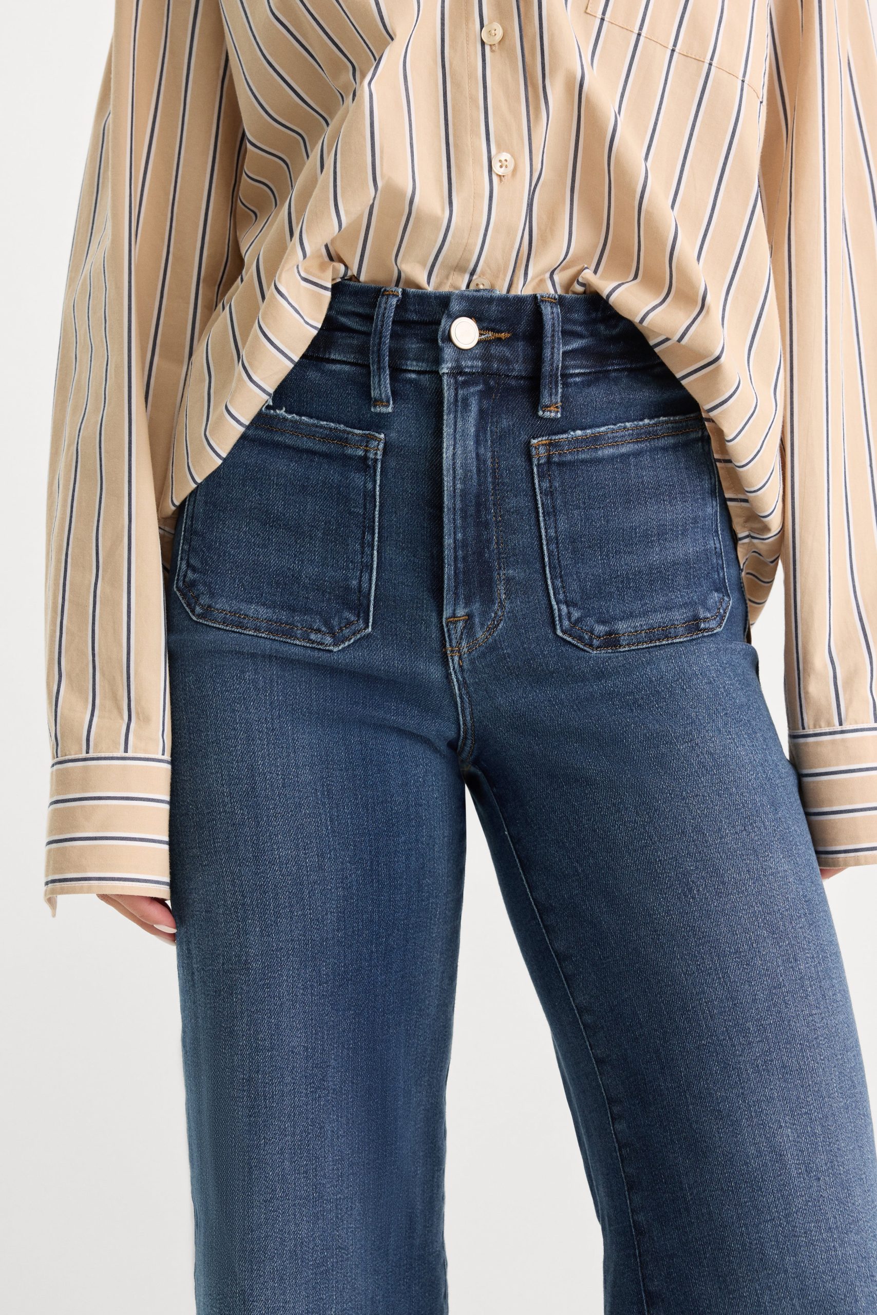SOFT TECH GOOD WAIST PALAZZO JEANS|INDIGO511 - Image 4